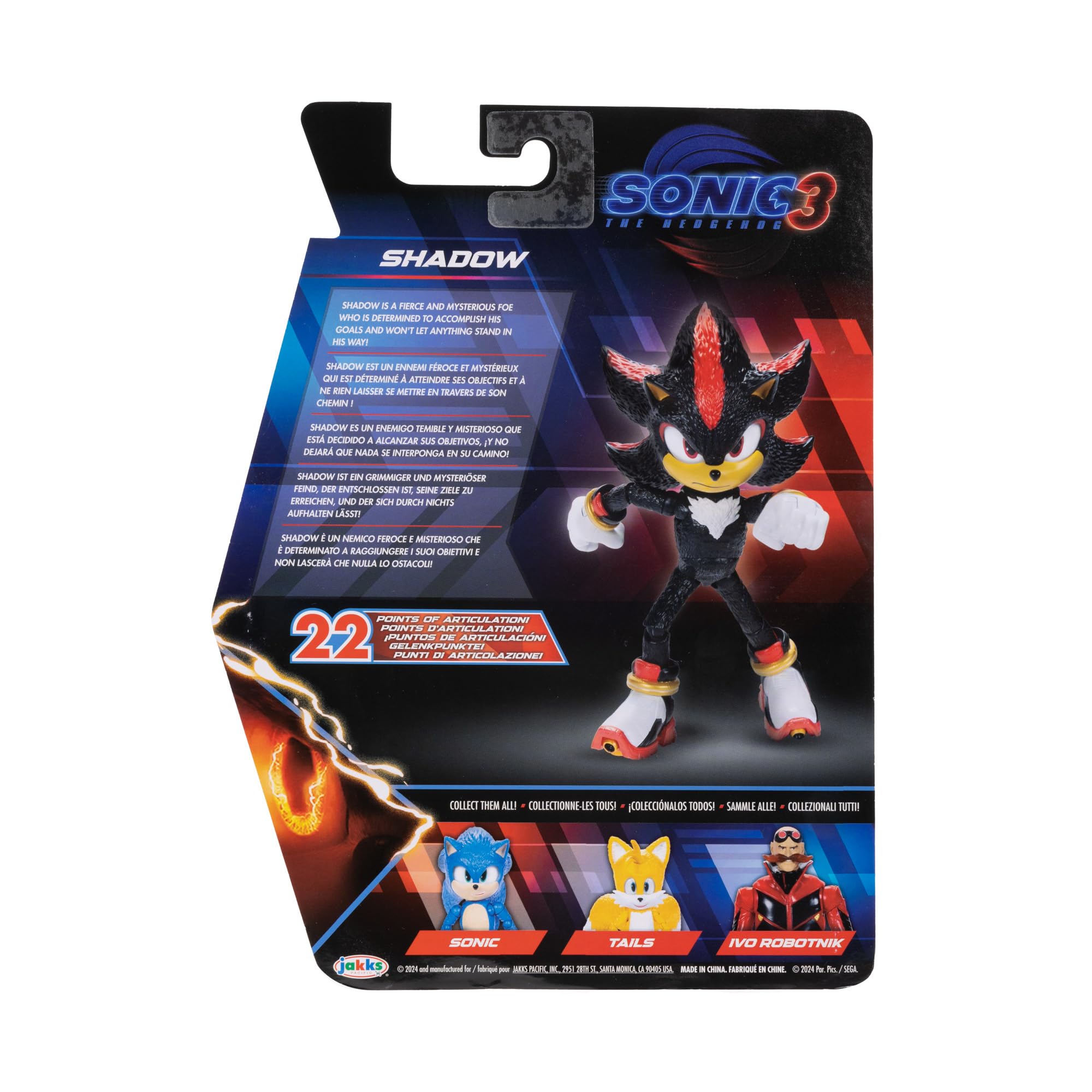 Foto 5 pulgar | Figura De Acción Sonic The Hedgehog Sonic 3 Movie Shadow 13cm - Venta Internacional.