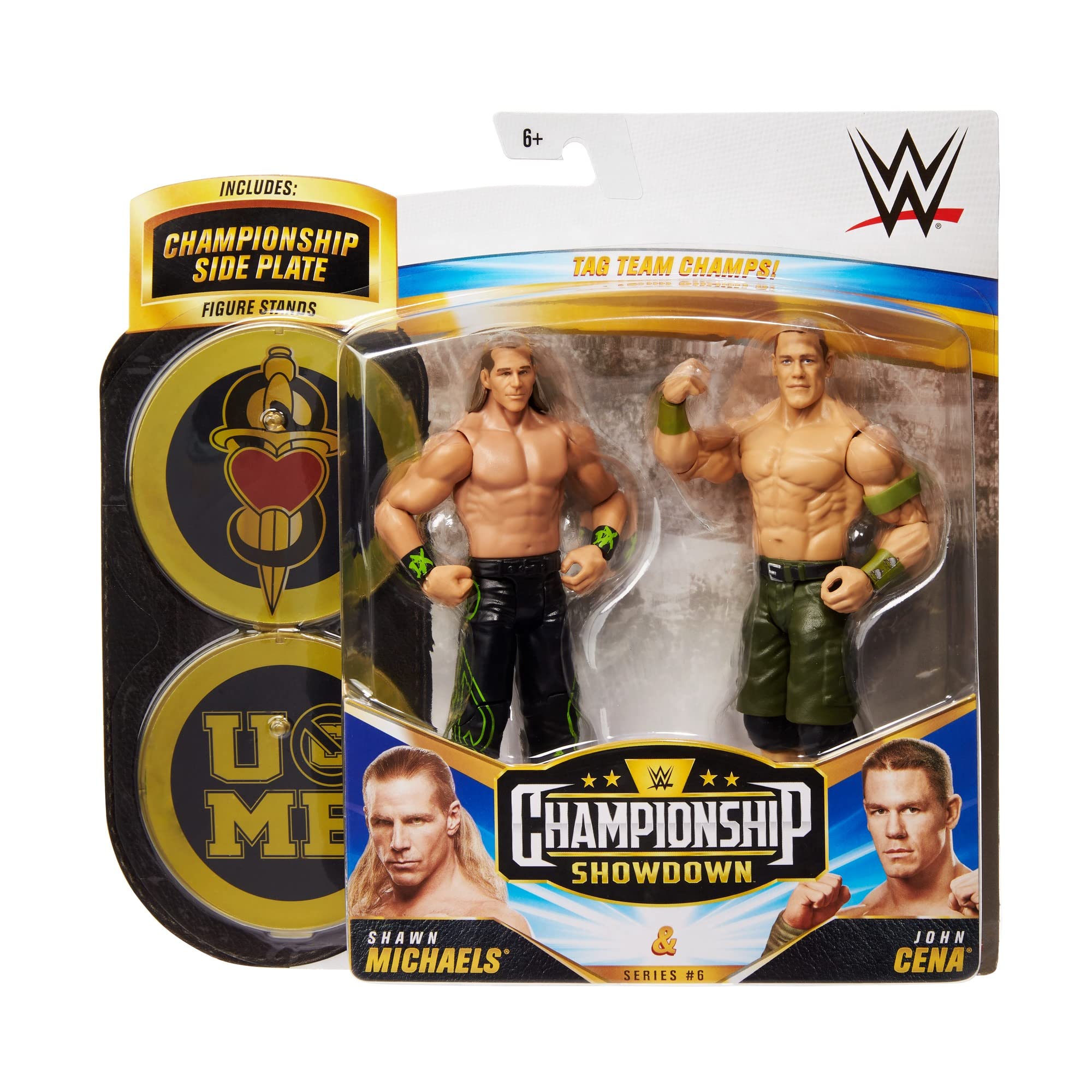 Foto 6 pulgar | Figuras De Acción Mattel Wwe De John Cena Y Shawn Michaels De 15 Cm - Venta Internacional.