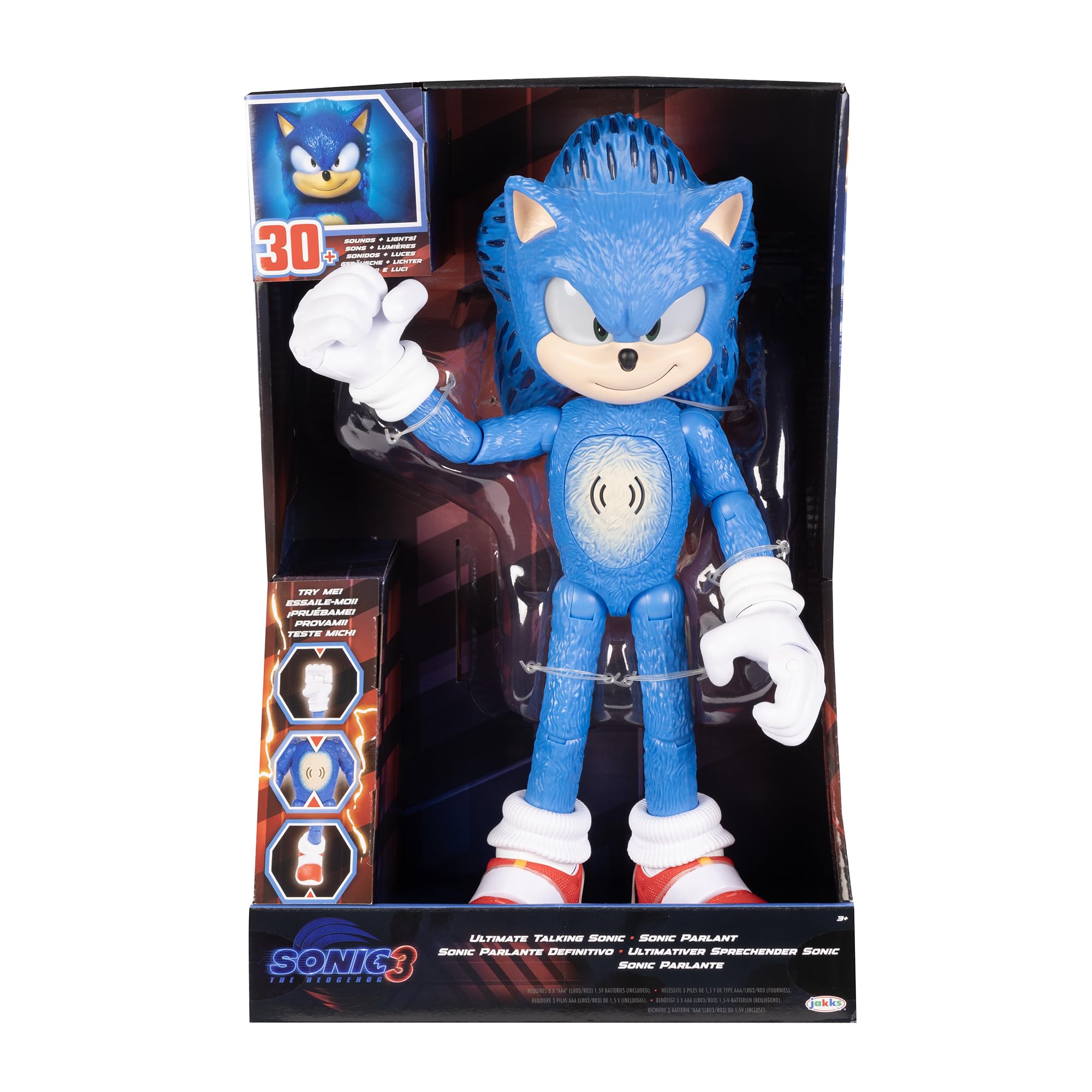 Foto 4 pulgar | Figura De Acción Sonic The Hedgehog 3 Ultimate Talking 30 Cm - Venta Internacional.