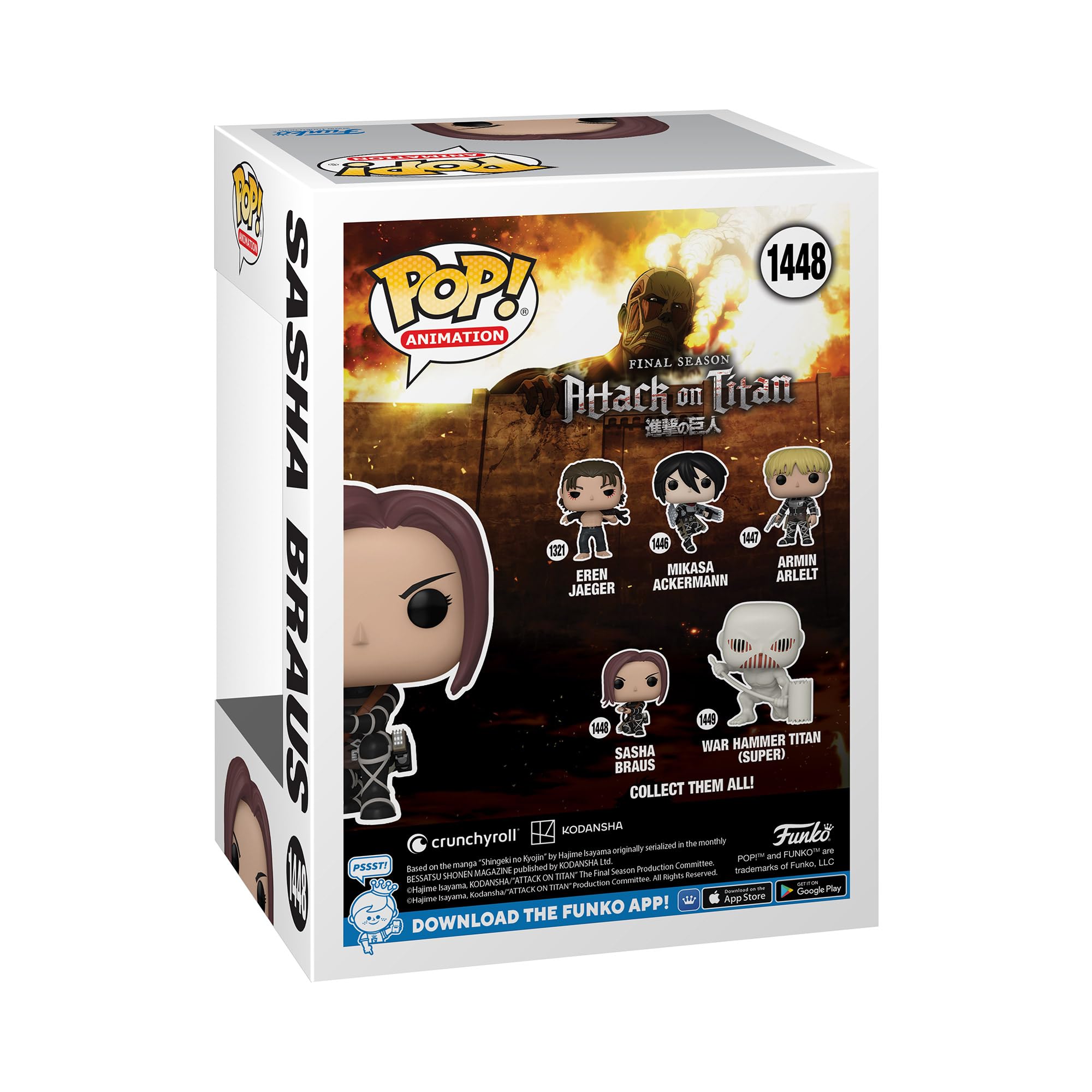 Foto 4 pulgar | Figura Funko Pop Sasha Braus Attack On Titan - Venta Internacional