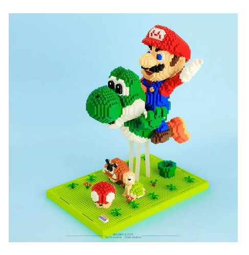 Foto 4 pulgar | Rompecabezas 3d Bloques Armables Mario Bros & Yoshi Blocks Wünd