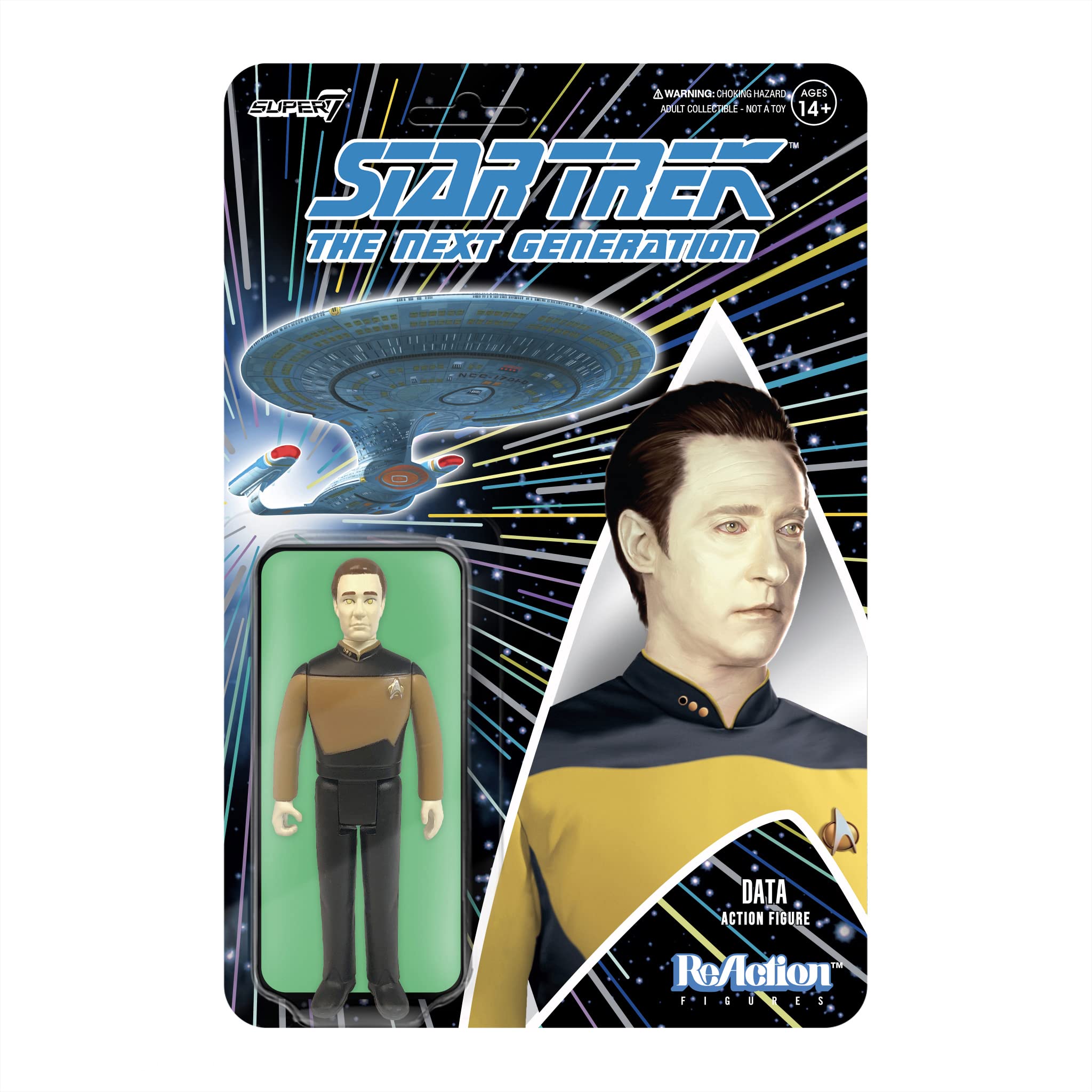 Foto 2 pulgar | Figura De Acción Super7 Star Trek The Next Generation Data 3.75 - Venta Internacional.