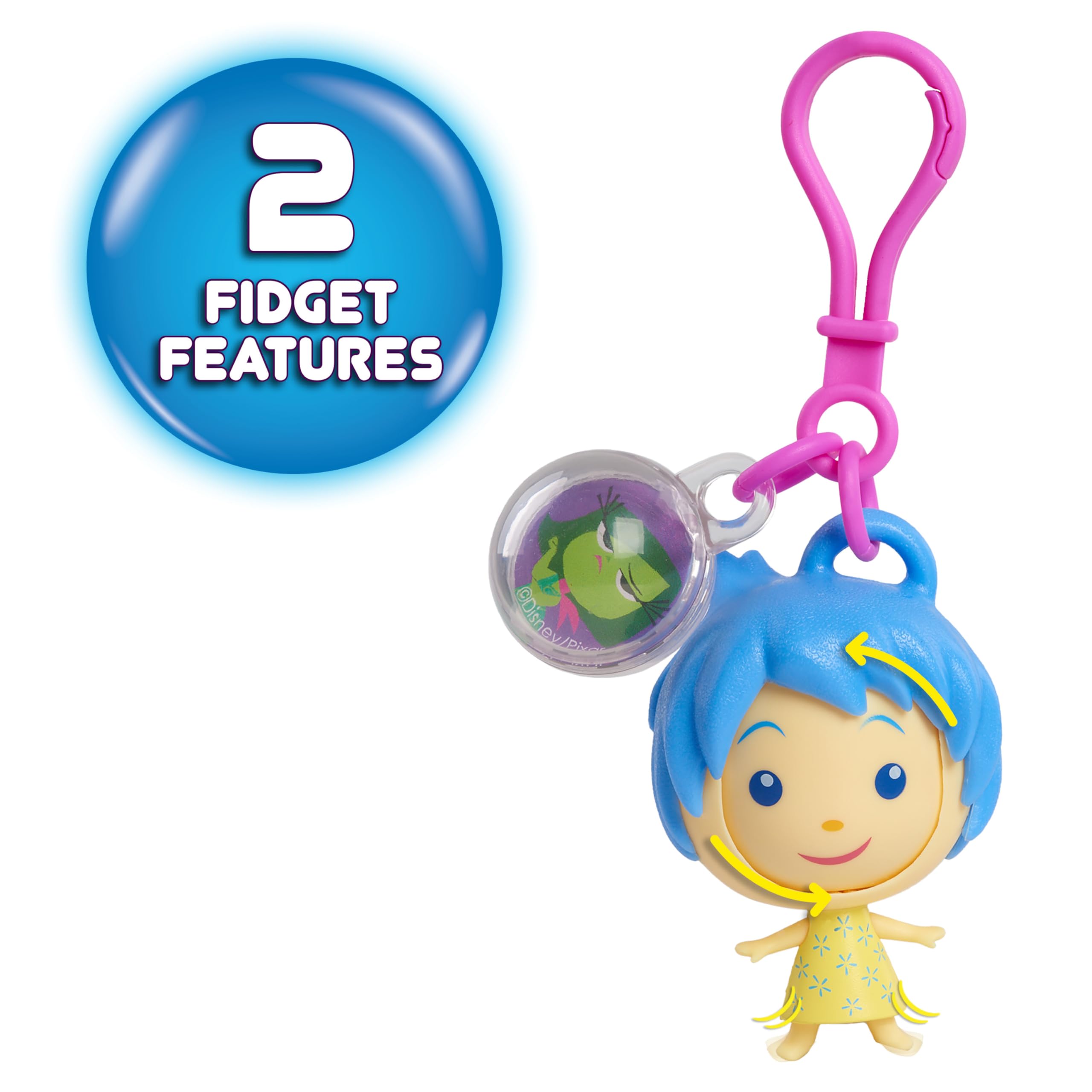 Foto 4 pulgar | Llaveros Con Forma De Fidget Inside Out 2 Joy Just Play Kids 3+ - Venta Internacional.