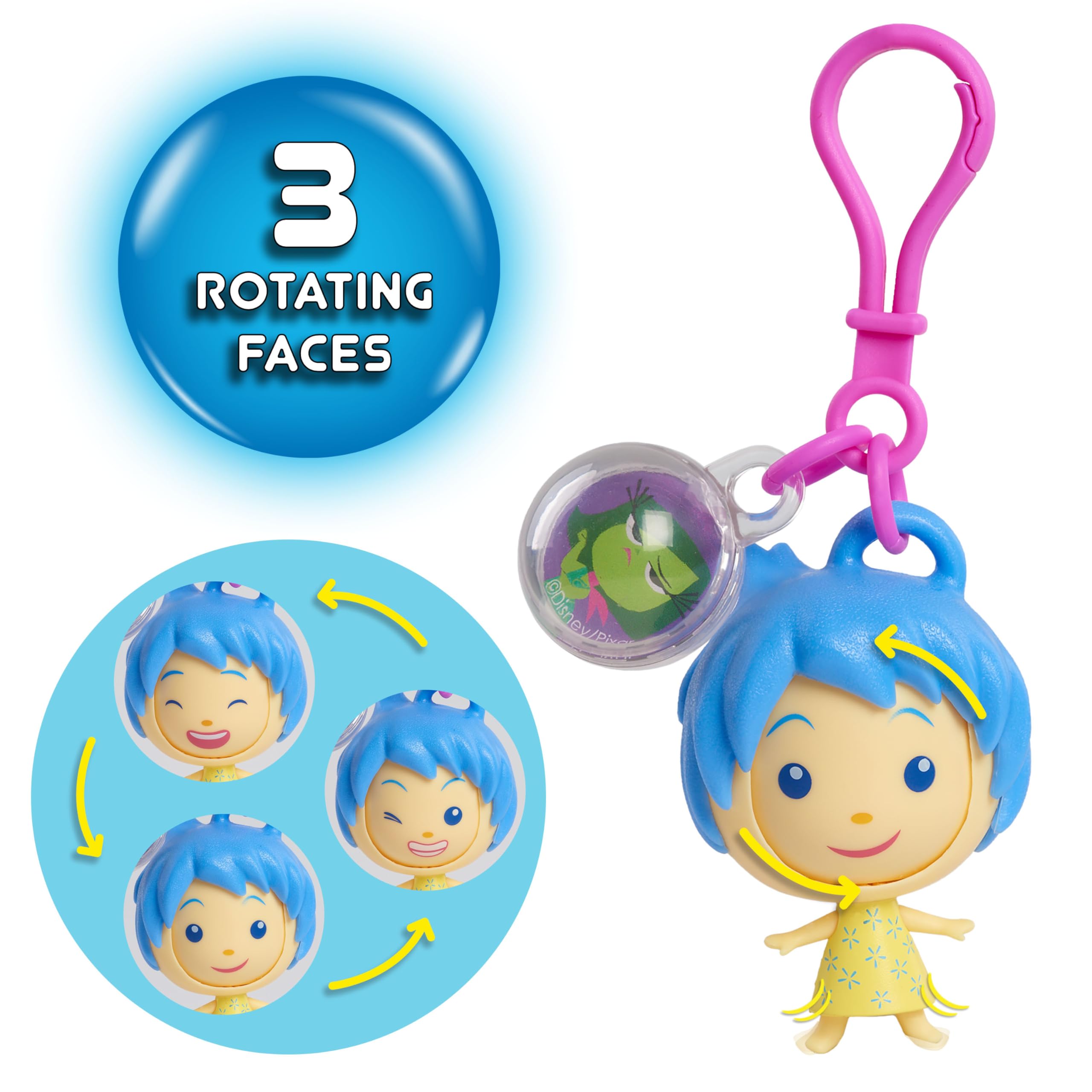 Foto 5 pulgar | Llaveros Con Forma De Fidget Inside Out 2 Joy Just Play Kids 3+ - Venta Internacional.