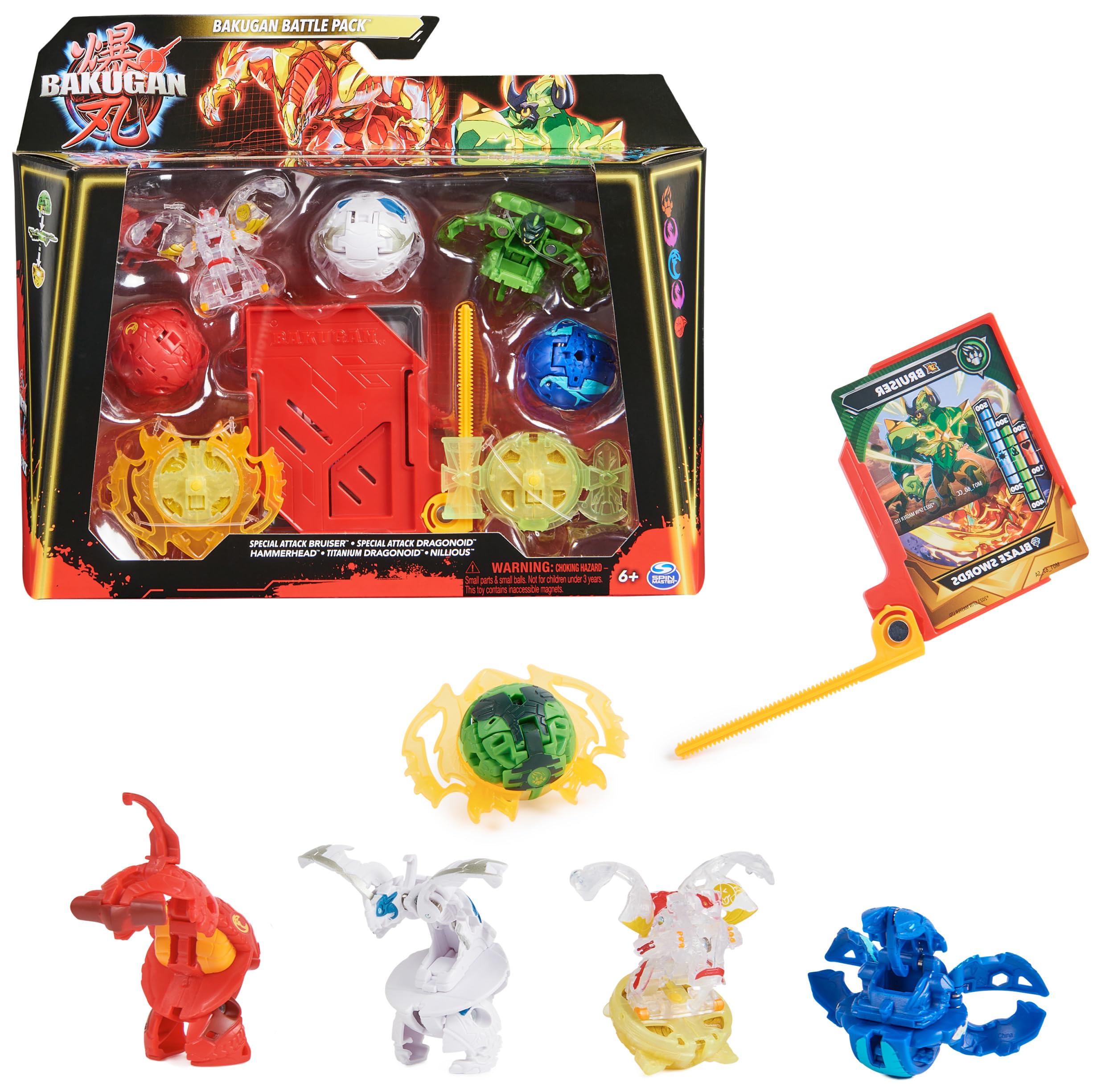 Pack De 5 Figuras De Acción Bakugan Battle Con Ataque Especial - Venta Internacional.