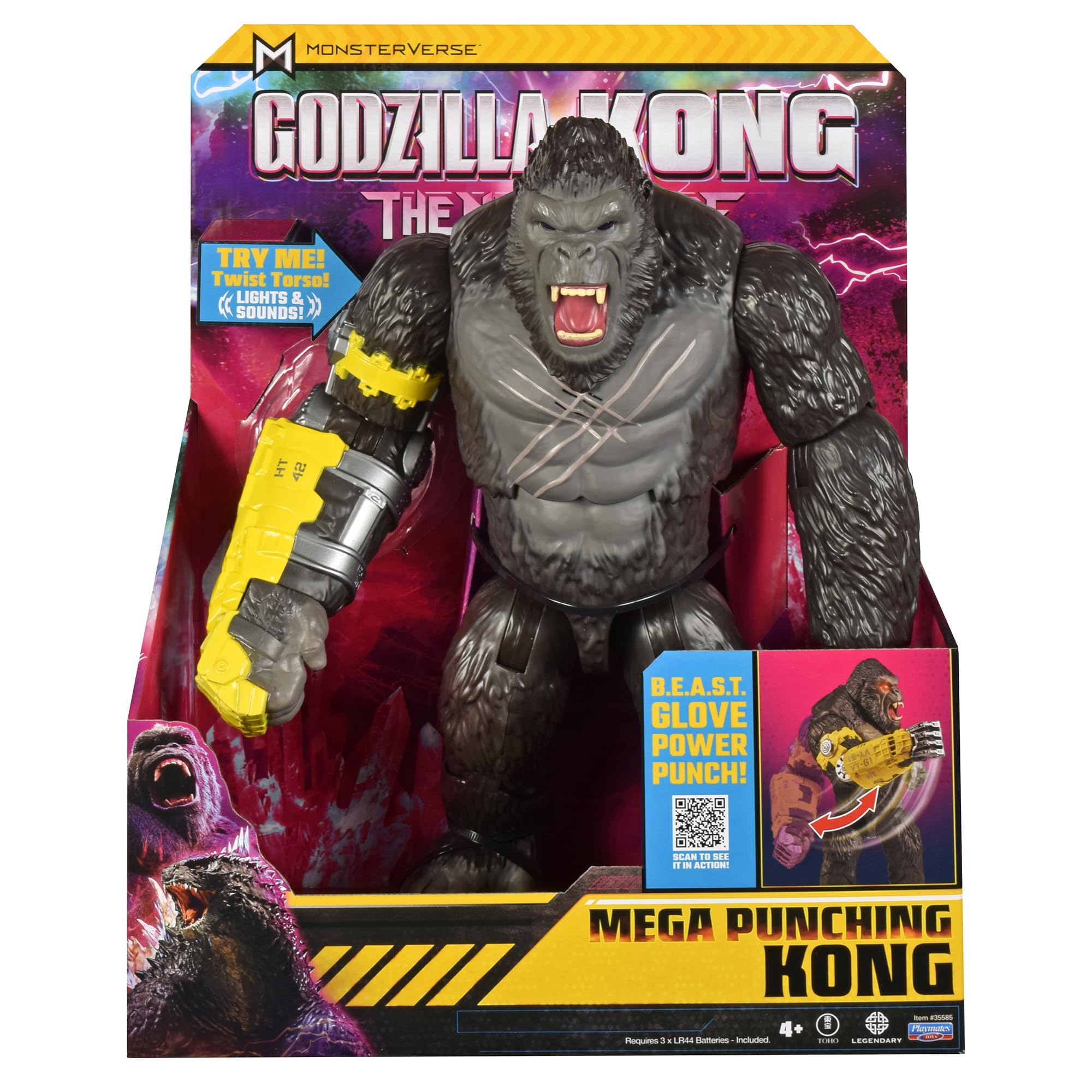 Foto 5 | Figura De Acción Playmates Godzilla X Kong 13in Power Punch Kong - Venta Internacional.