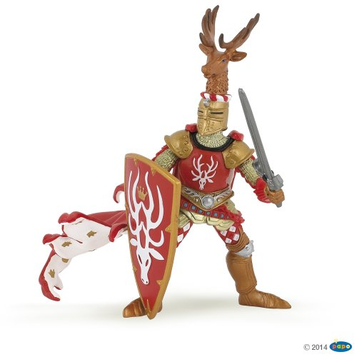 Figura De Papo, De La Era Medieval, De Knight Stag, Color Ro - Venta Internacional.