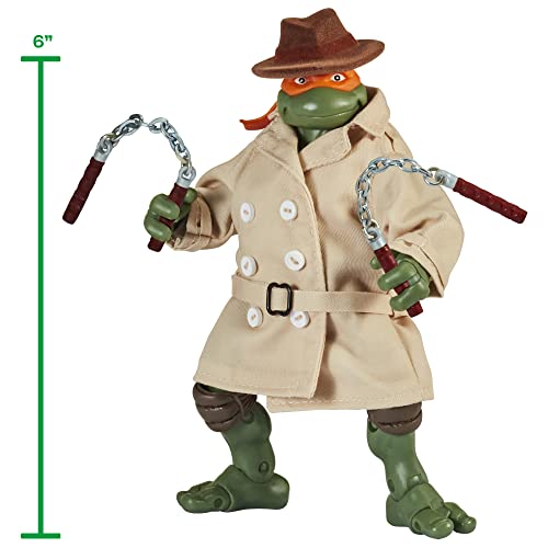 Foto 4 | Figura De Acción Teenage Mutant Ninja Turtles Michelangelo De 6 Pulgadas - Venta Internacional.