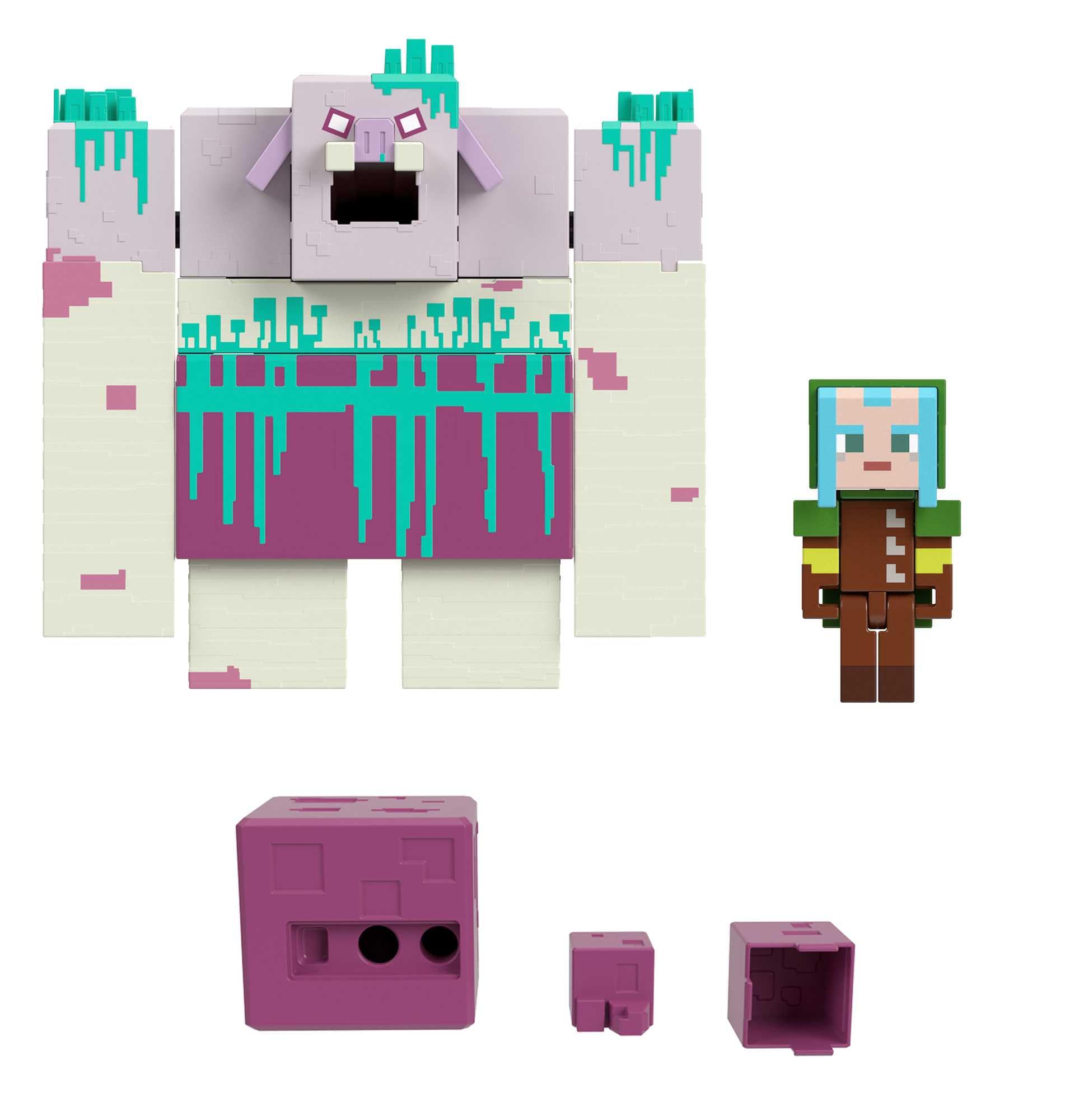 Foto 2 pulgar | Figura De Acción Mattel Minecraft Legends Devourer Con Limo - Venta Internacional.