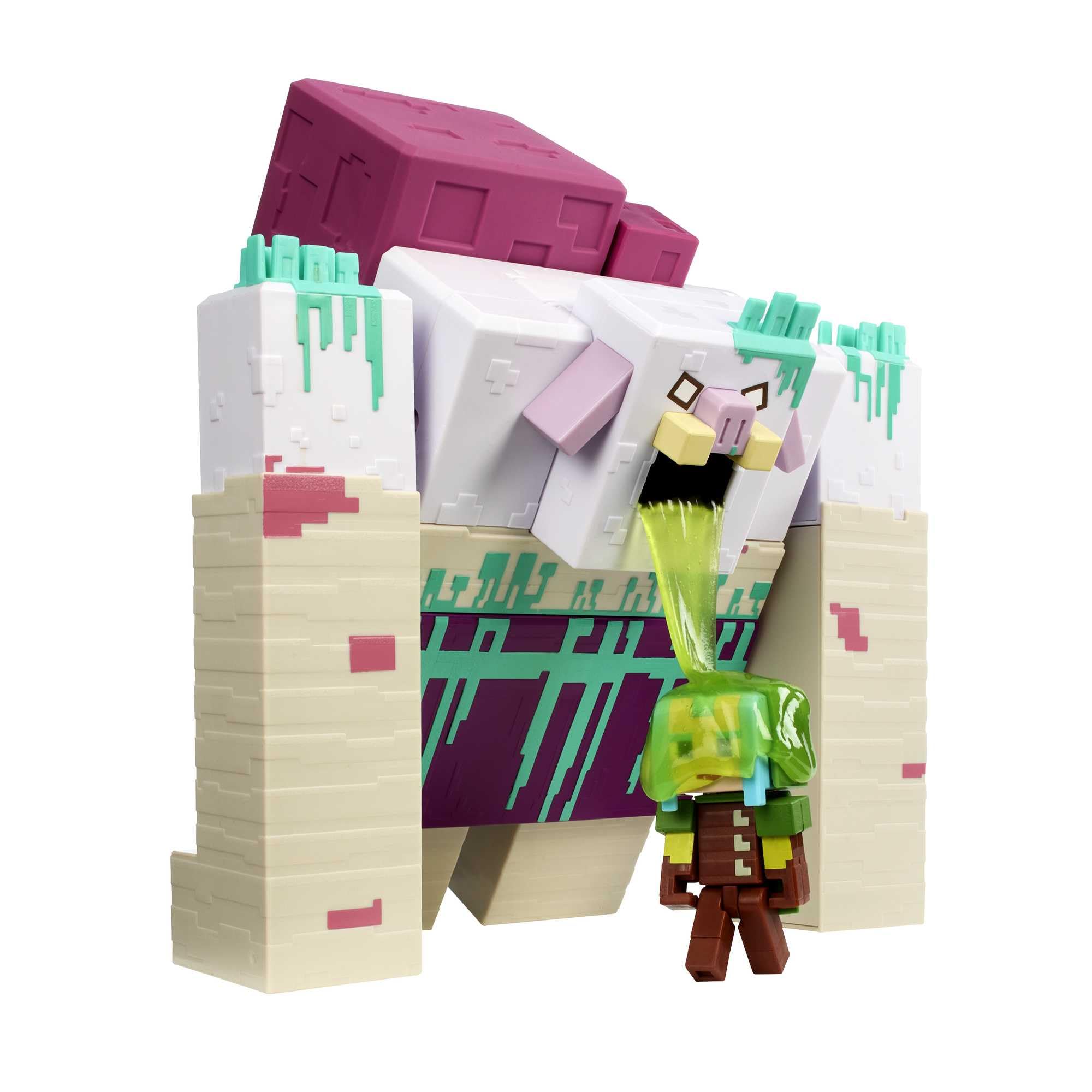 Foto 3 | Figura De Acción Mattel Minecraft Legends Devourer Con Limo - Venta Internacional.