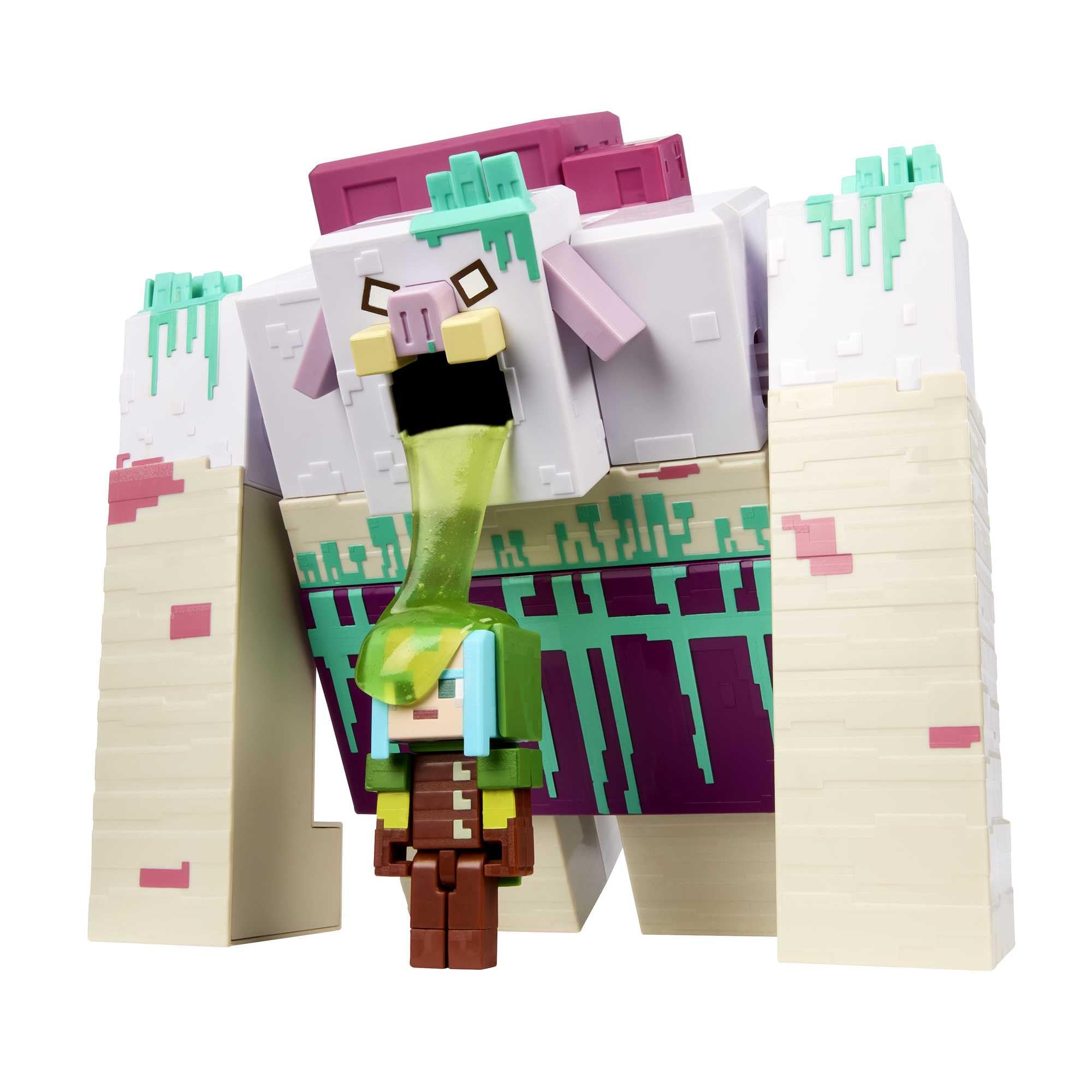 Foto 6 | Figura De Acción Mattel Minecraft Legends Devourer Con Limo - Venta Internacional.