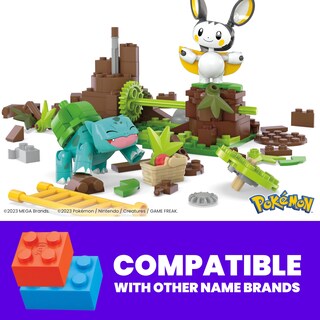Foto 5 | Set de Juguetes de Construcción Mega Pokémon Emolga y Bulbasaur - Venta Internacional