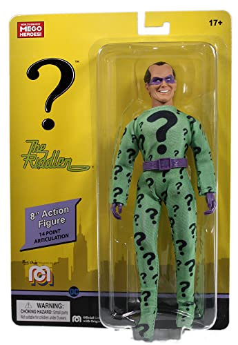 Foto 2 pulgar | Figura De Acción Mego Dc Comics Riddler De 20 Cm Con 14 Puntos - Venta Internacional.