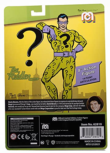 Foto 3 pulgar | Figura De Acción Mego Dc Comics Riddler De 20 Cm Con 14 Puntos - Venta Internacional.