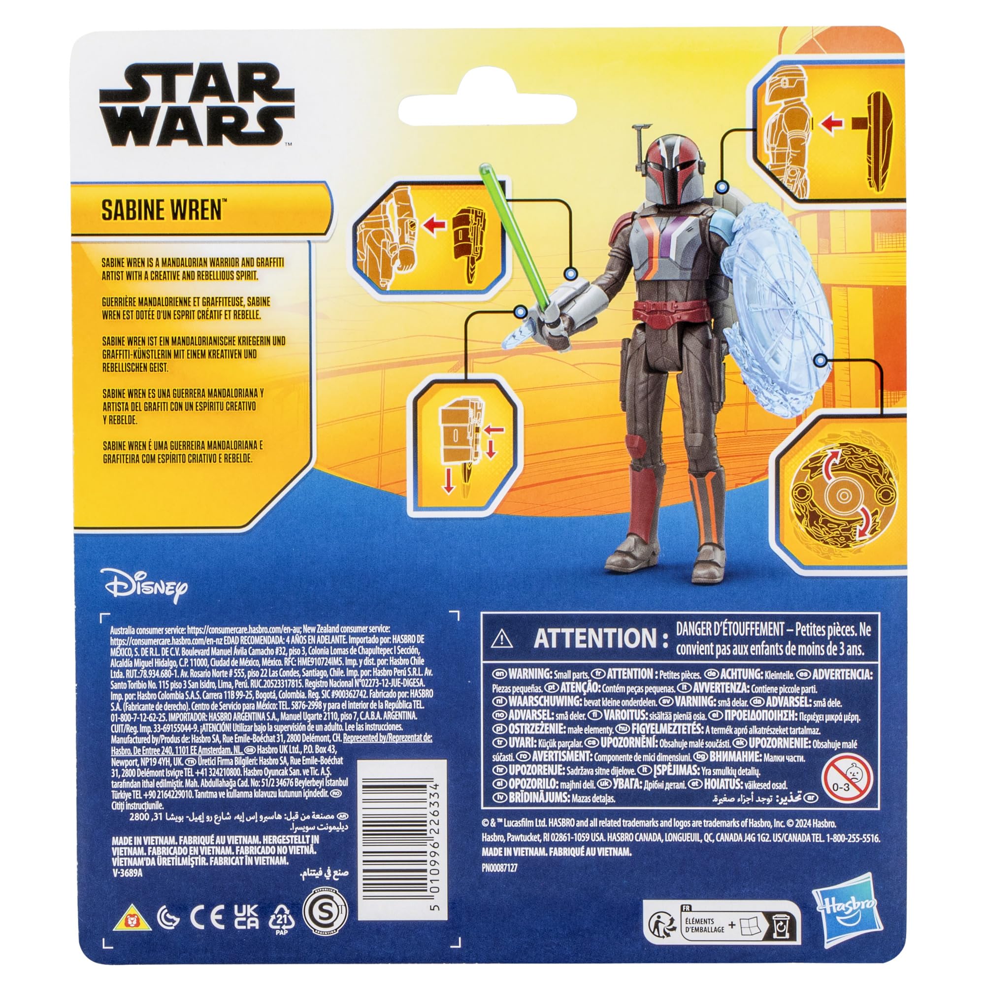 Foto 6 pulgar | Figura De Acción Star Wars Epic Hero Series Sabine Wren 10 Cm - Venta Internacional.