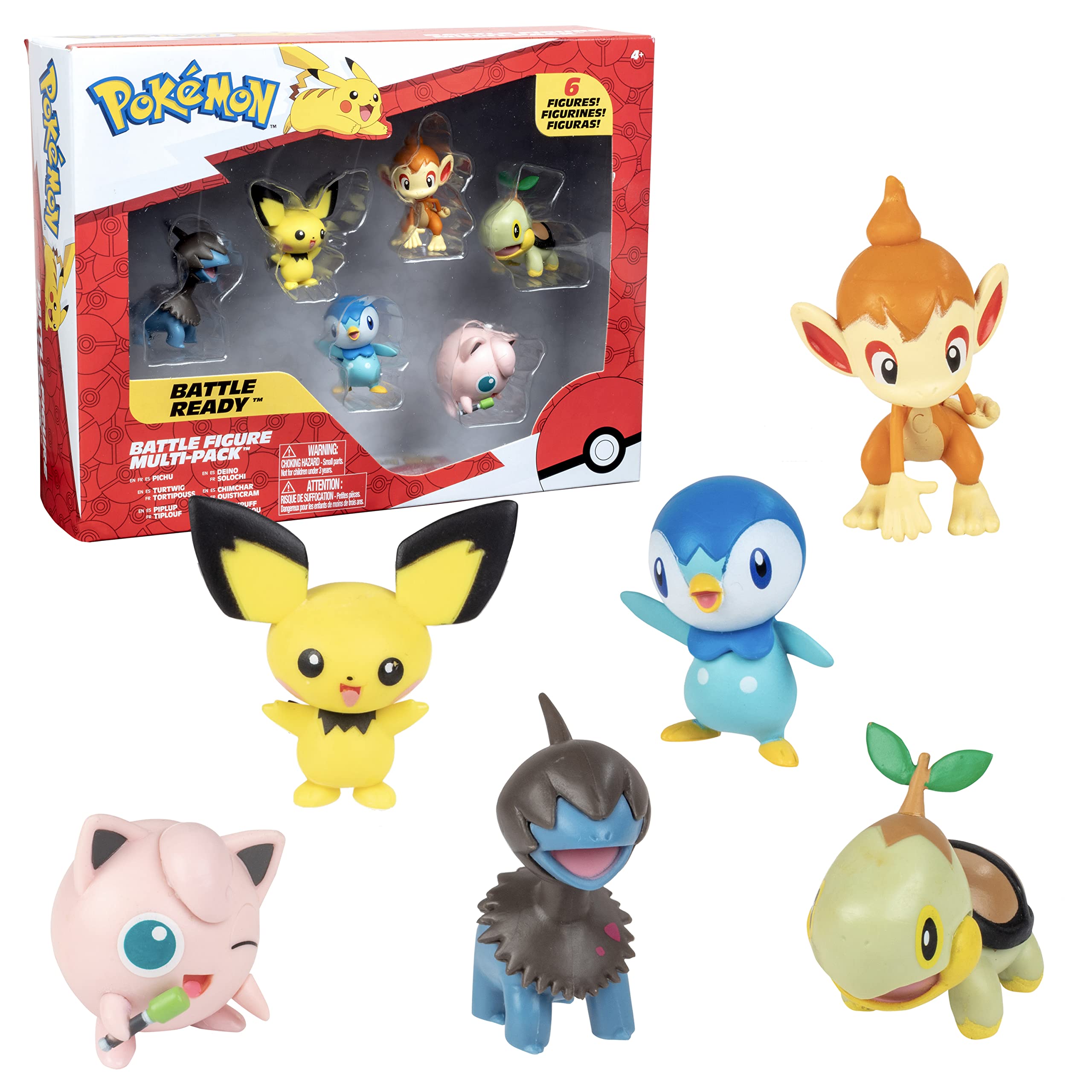 Foto 2 pulgar | Juego De Figuras De Combate Pokémon De 6 Piezas Con Pichu, Yamper Y Más - Venta Internacional.