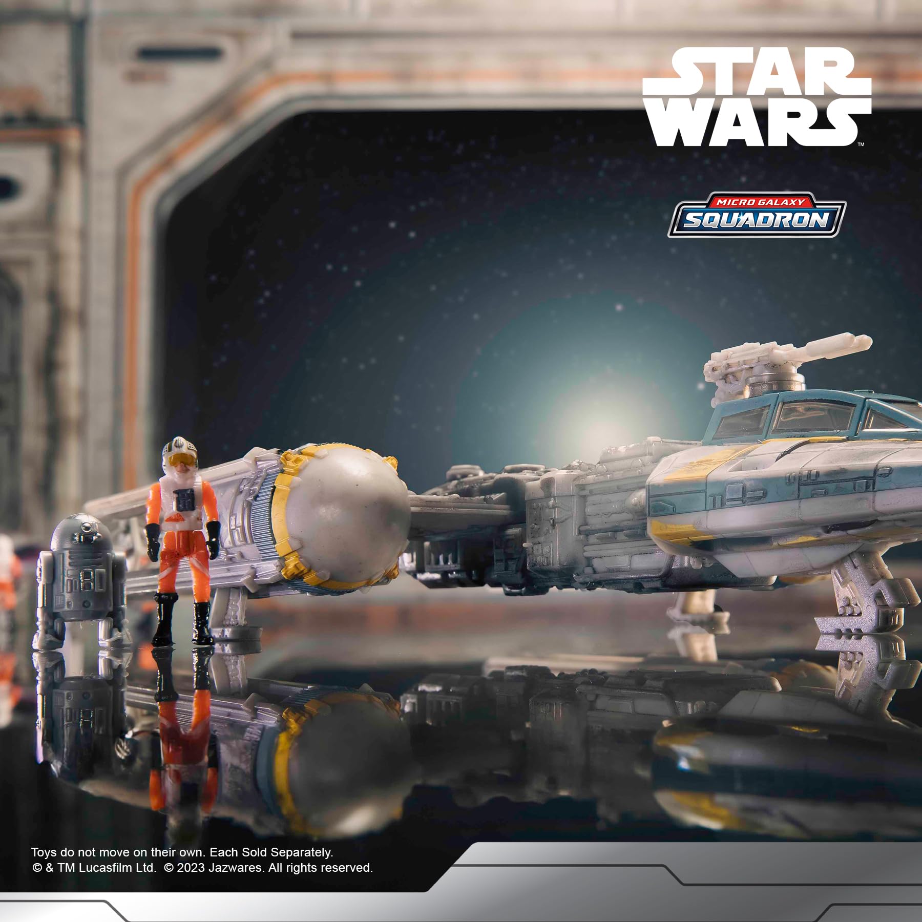 Foto 5 pulgar | Ala En Y De Toy Star Wars Micro Galaxy Squadron Gold Para Líder - Venta Internacional.