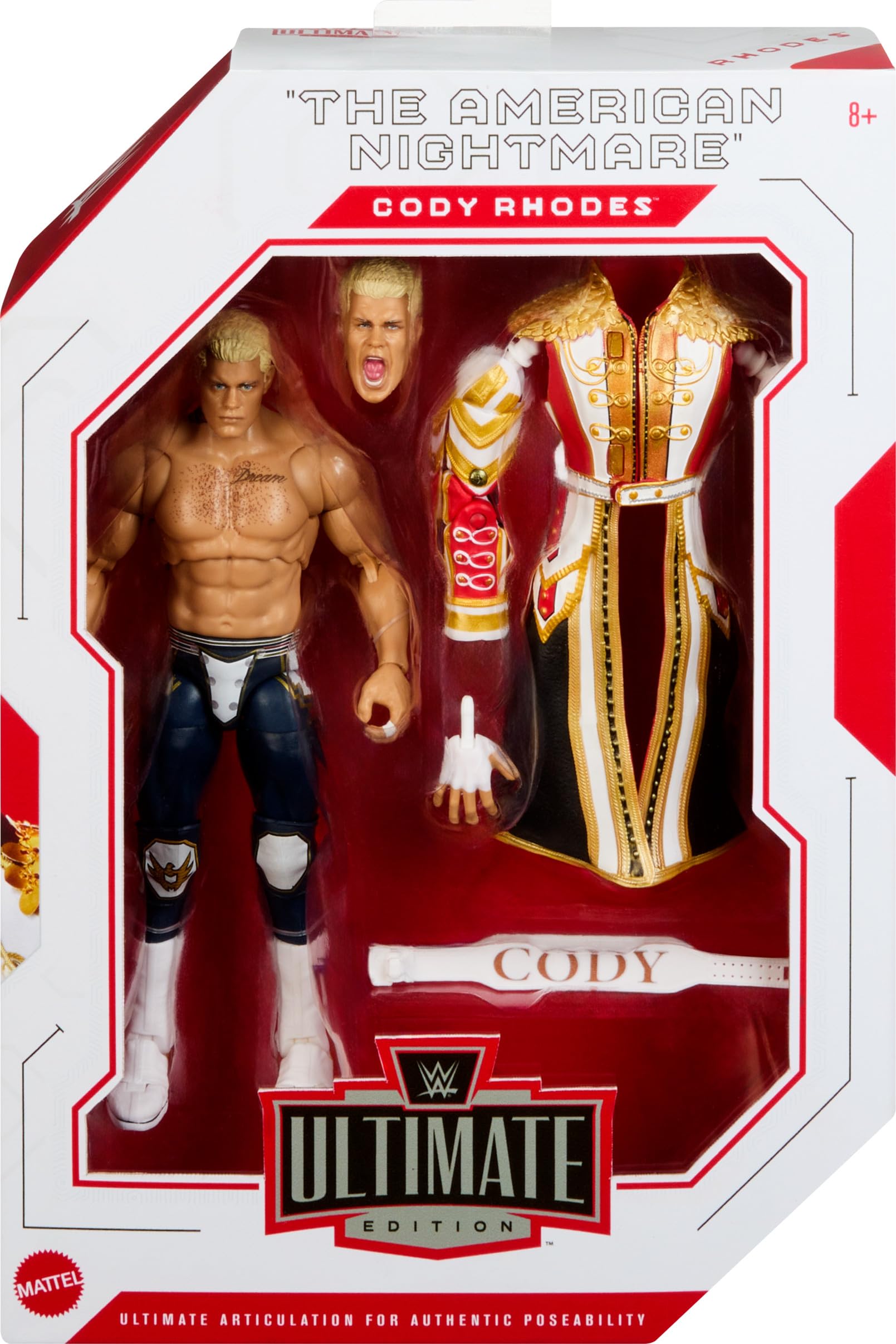 Foto 7 pulgar | Figura de Acción Mattel WWE Ultimate Edition Cody Rhodes de 6 Pulgadas - Venta Internacional