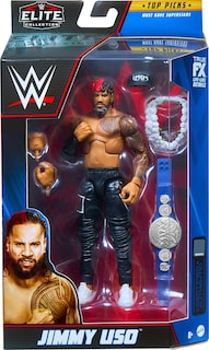 Foto 6 | Figura De Acción Mattel Wwe Jimmy Uso Top Picks Elite De 6 Pulgadas - Venta Internacional.