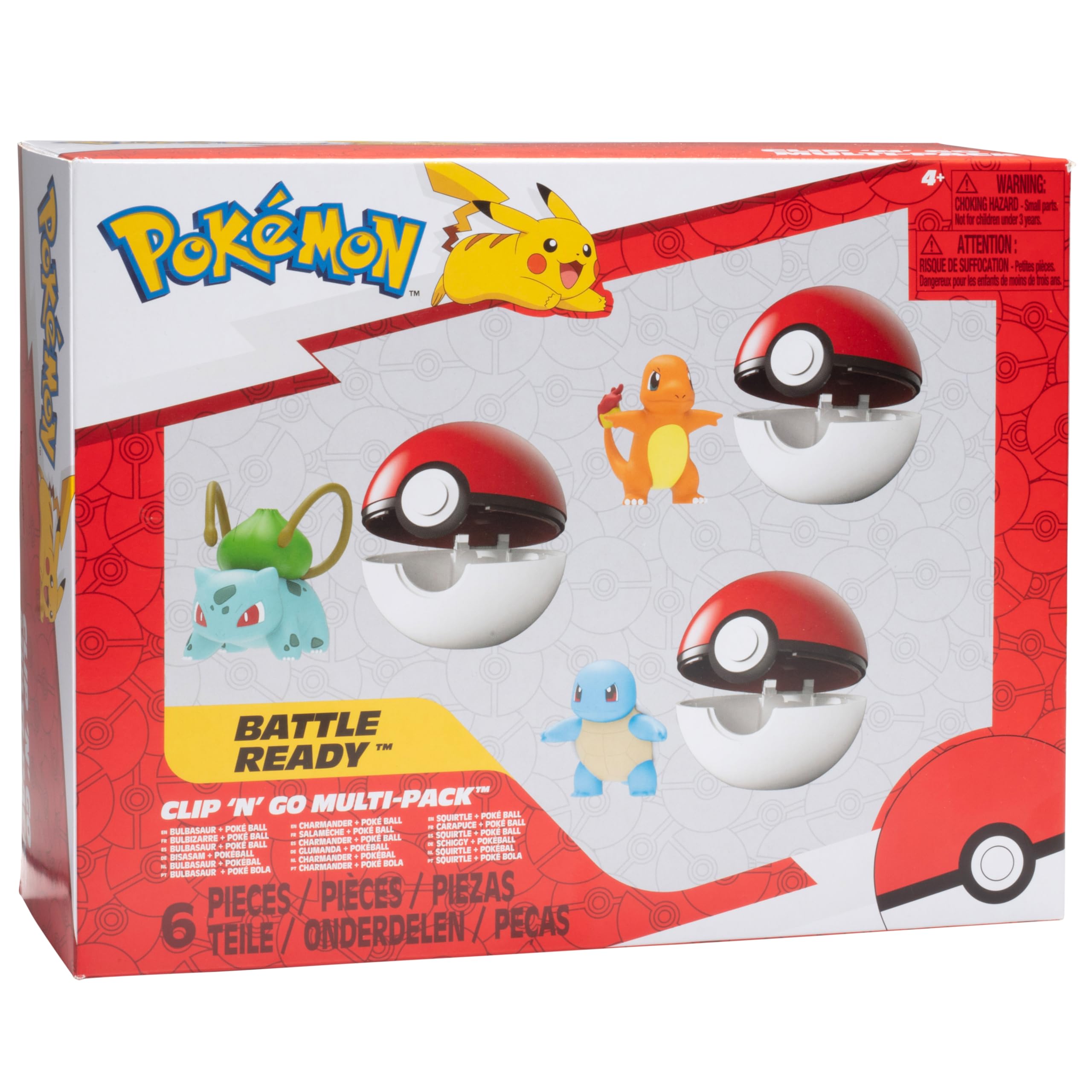 Foto 7 pulgar | Set De Figuras Jazwares Pokémon Clip 'n' Go Pokeball & Battle, Paquete De 3 - Venta Internacional.