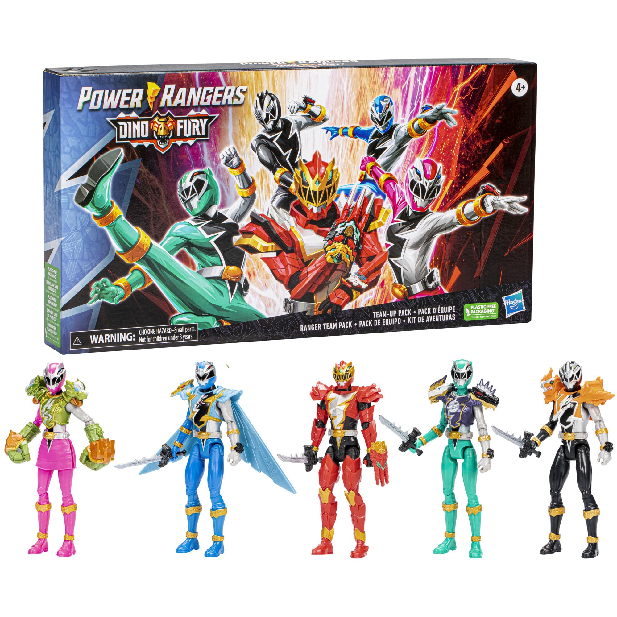 Foto 4 pulgar | Figuras De Acción Power Rangers Dino Fury Team Up De 6 Pulgadas - Venta Internacional.