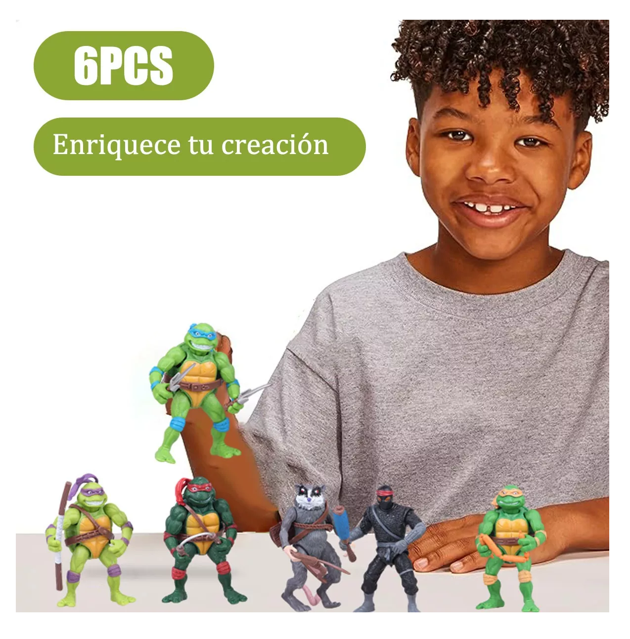 Foto 4 | Tortugas Ninja Mutant Juguete Regalo 6 Piezas