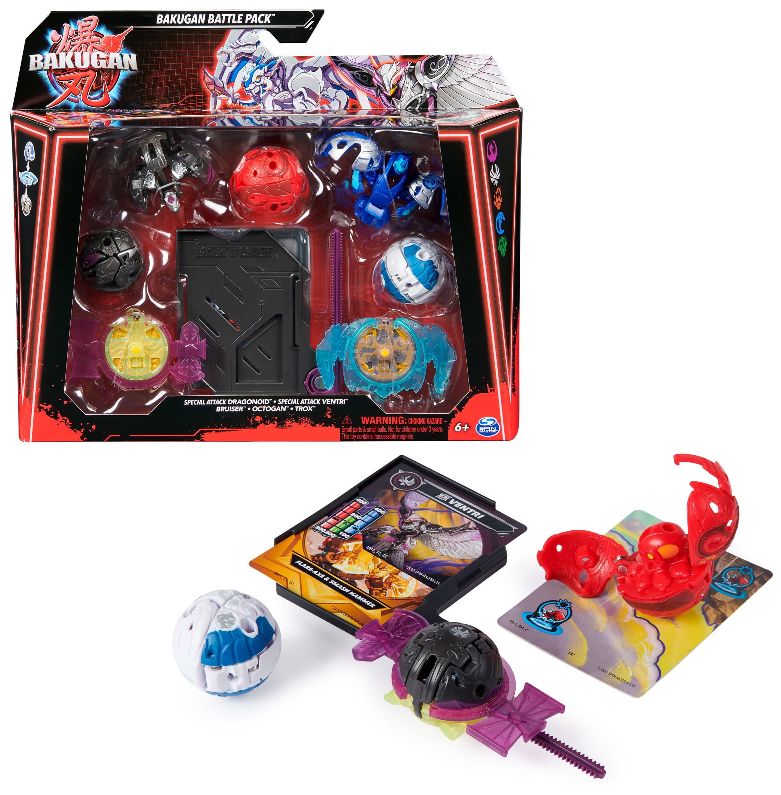 Pack De 5 Figuras De Acción Bakugan Battle Con Ataque Especial - Venta Internacional.