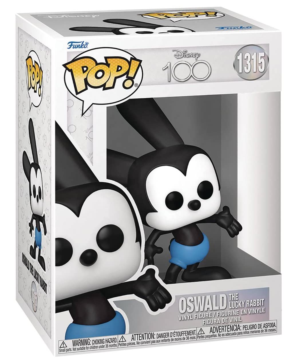 Foto 4 pulgar | Figura De Vinilo Funko Pop Disney 100 Oswald The Lucky Rabbit - Venta Internacional.