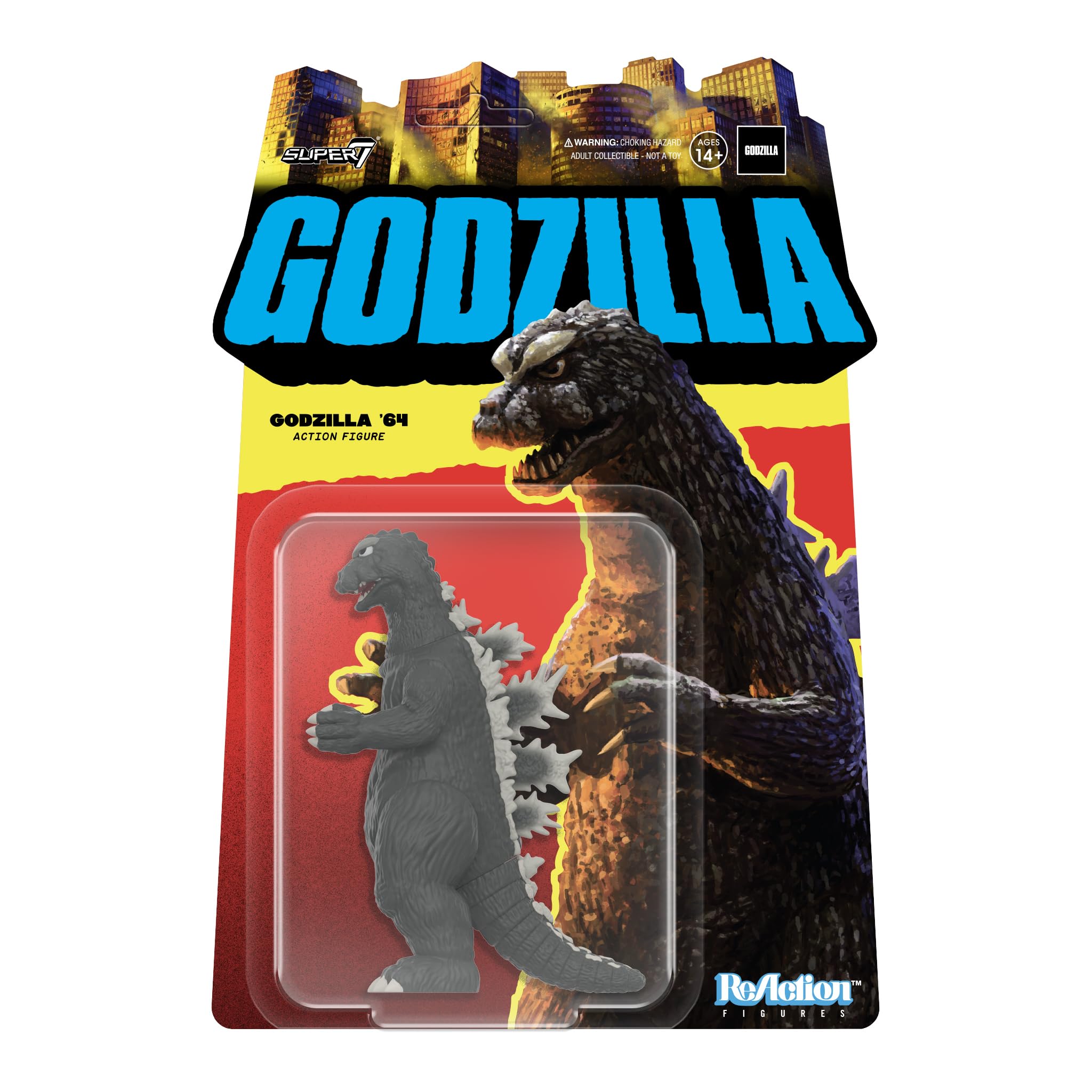 Foto 2 pulgar | Figura De Acción Super7 Toho Reaction Godzilla 1964, 9,5 Cm - Venta Internacional.