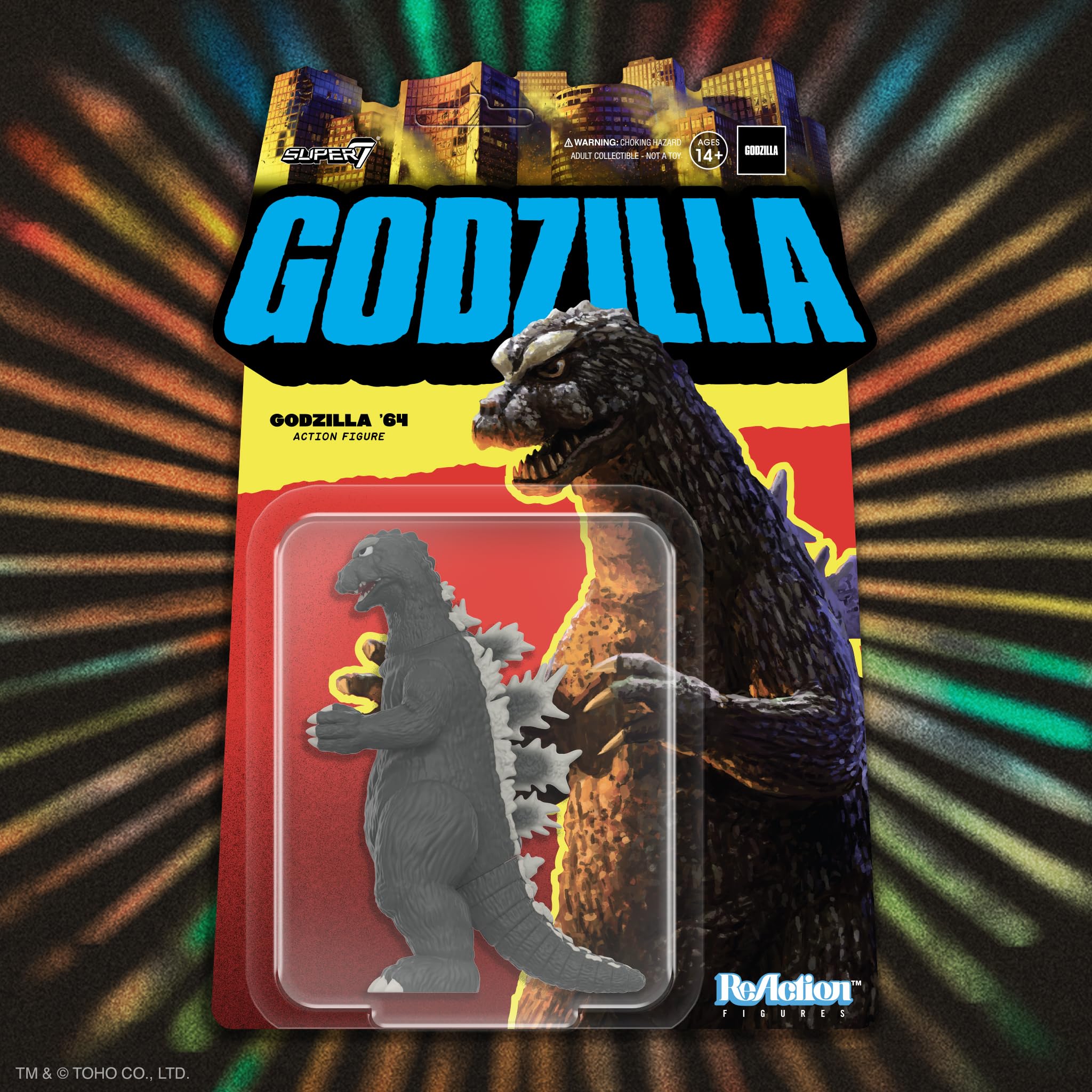 Foto 7 pulgar | Figura De Acción Super7 Toho Reaction Godzilla 1964, 9,5 Cm - Venta Internacional.