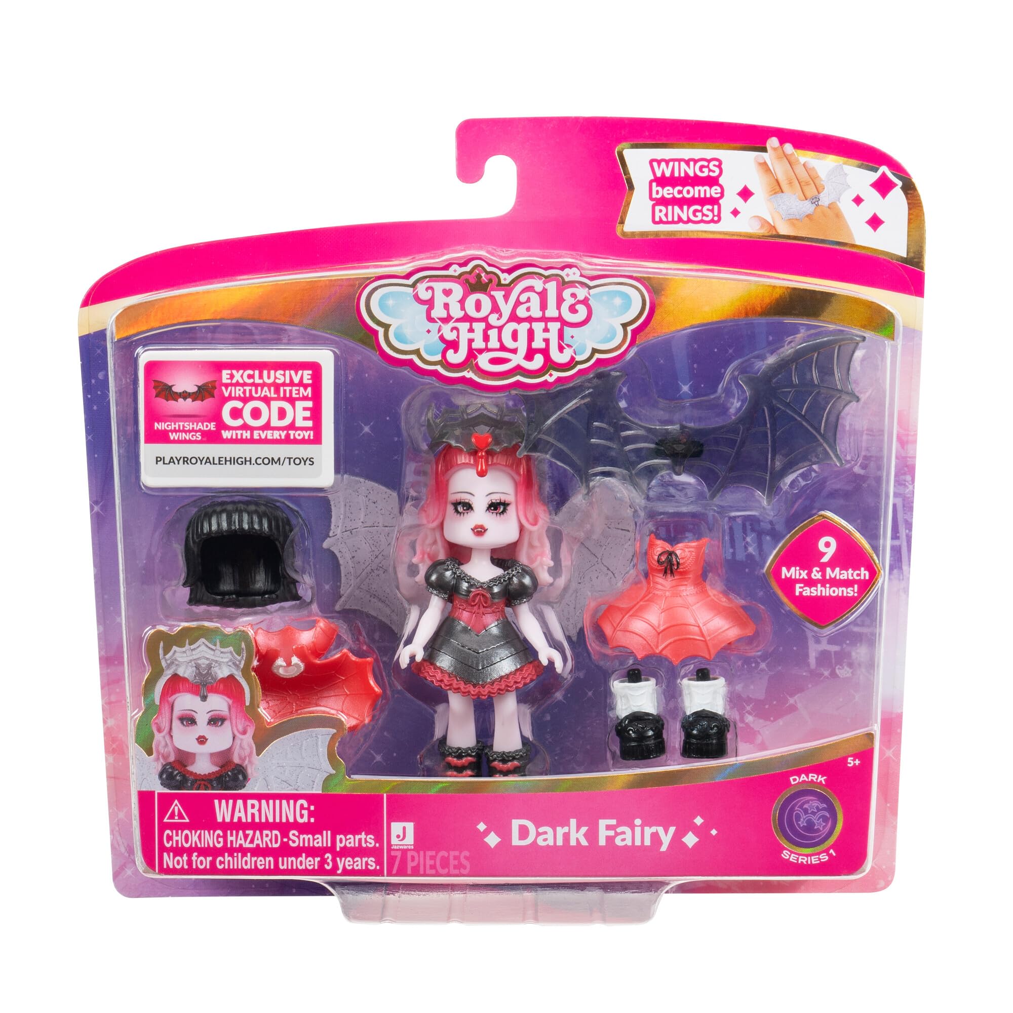 Foto 2 pulgar | Muñeca Moderna Jazwares Royale High Dark Fairy Con Accesorios - Venta Internacional.