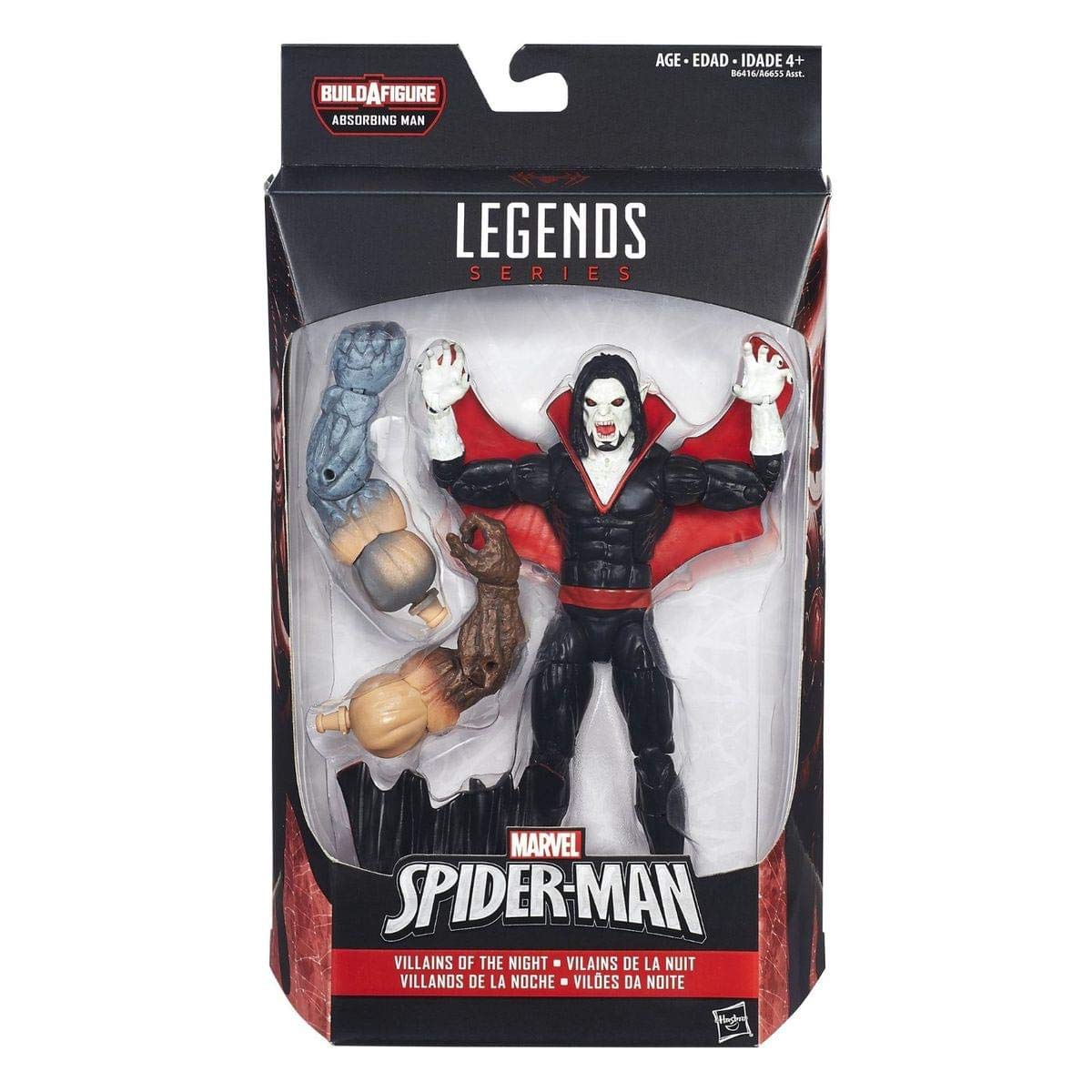 Foto 4 pulgar | Figura De Acción Los Villanos De La Noche De La Serie Marvel Legends Morbius - Venta Internacional.