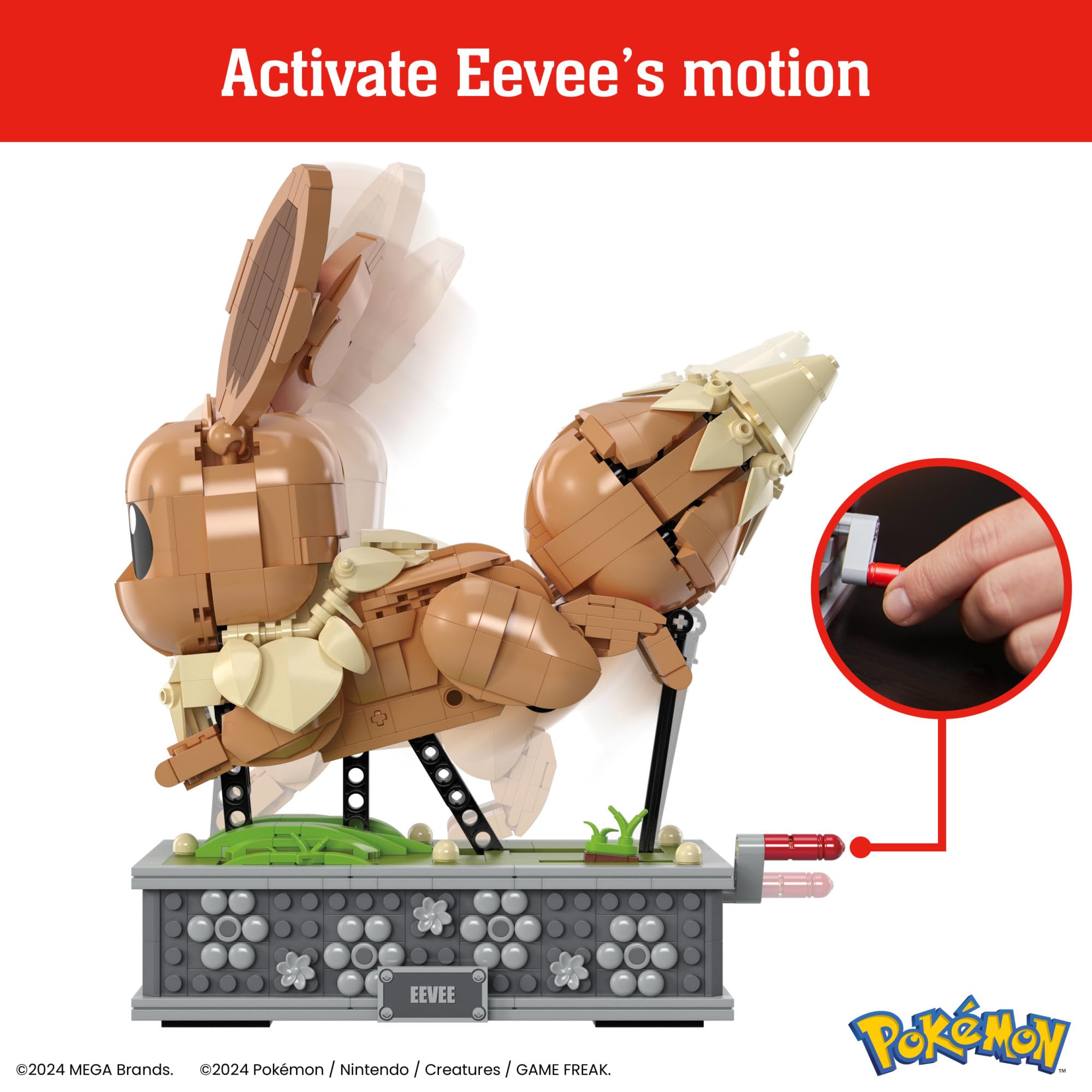Foto 5 pulgar | Set De Construcción De Figuras De Acción Mega Pokémon Motion Eevee 1366 Unidades - Venta Internacional.