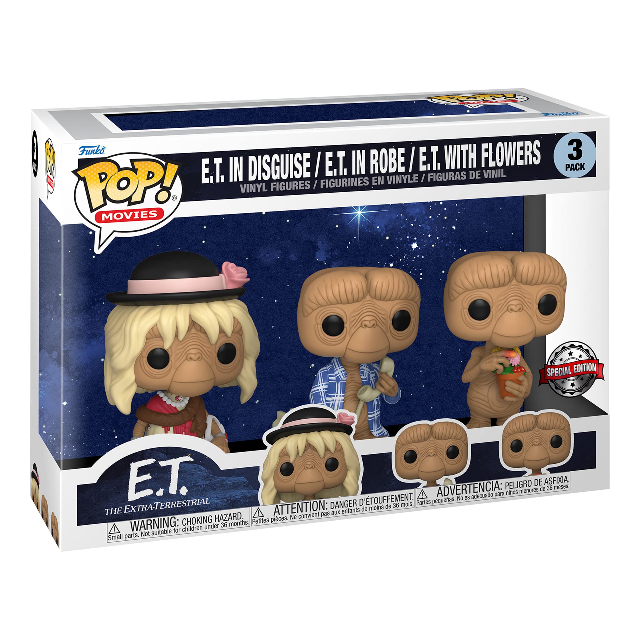 Foto 2 pulgar | Figuras De Vinilo Funko Pop! Movies E.t., Edición Número 40, Paquete De 3 - Venta Internacional.