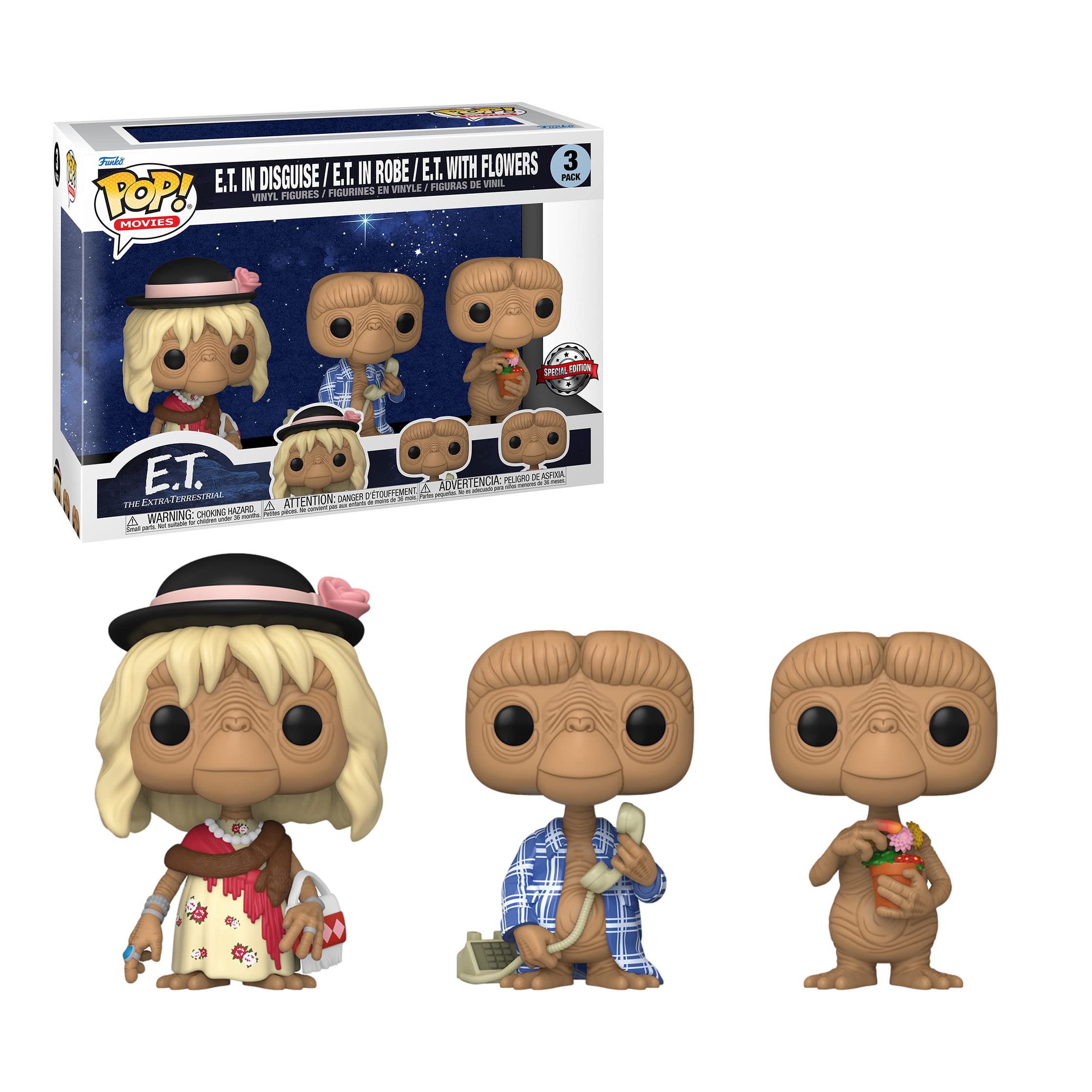 Foto 4 pulgar | Figuras De Vinilo Funko Pop! Movies E.t., Edición Número 40, Paquete De 3 - Venta Internacional.
