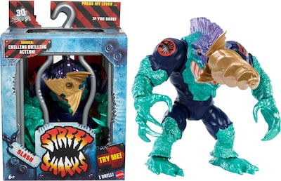 Foto 1 | Figura De Acción Mattel Street Sharks Slash De 15 Cm Con Bite & Drill - Venta Internacional.