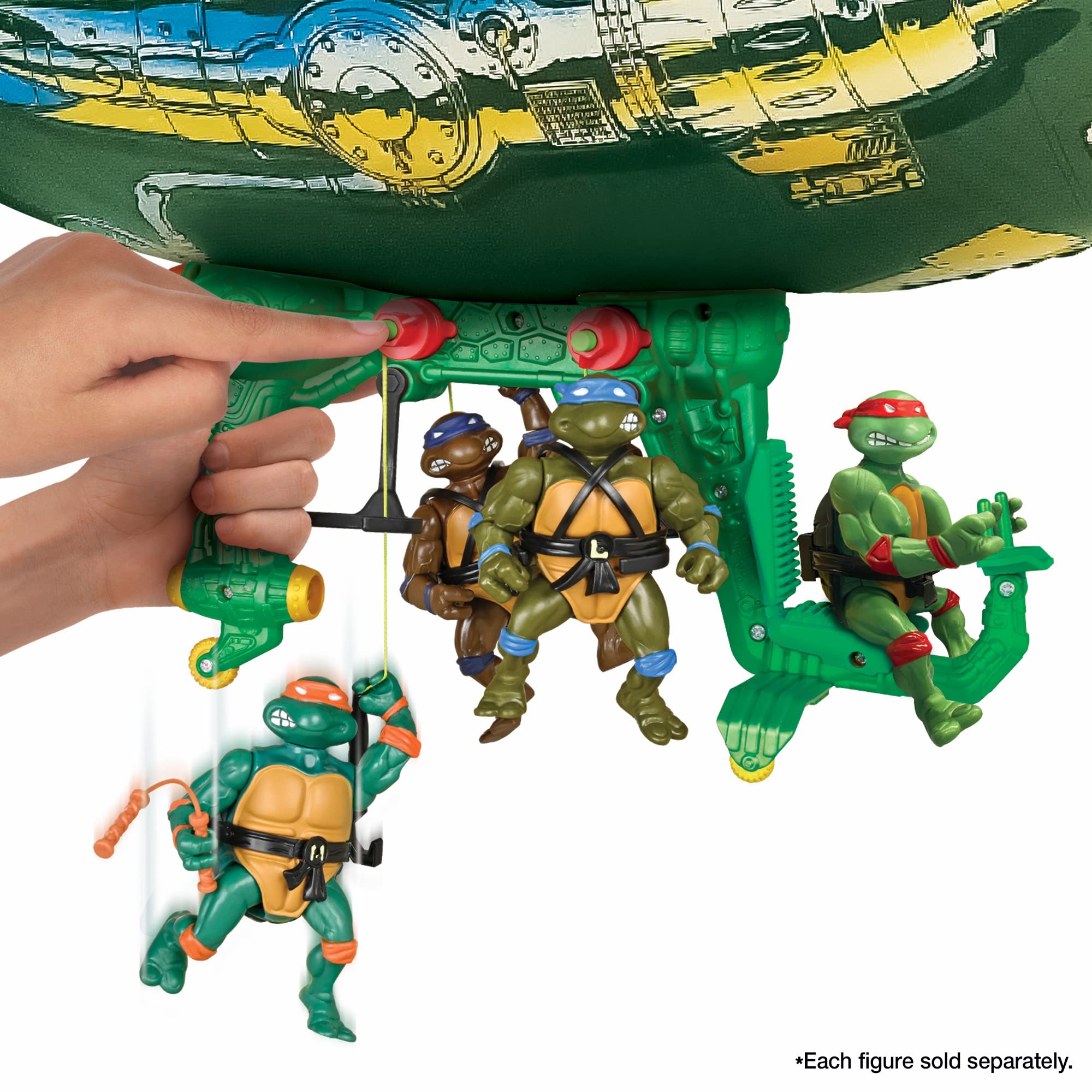 Foto 3 | Dirigible Clásico Con Forma De Tortuga Toy Teenage Mutant Ninja Turtles - Venta Internacional.