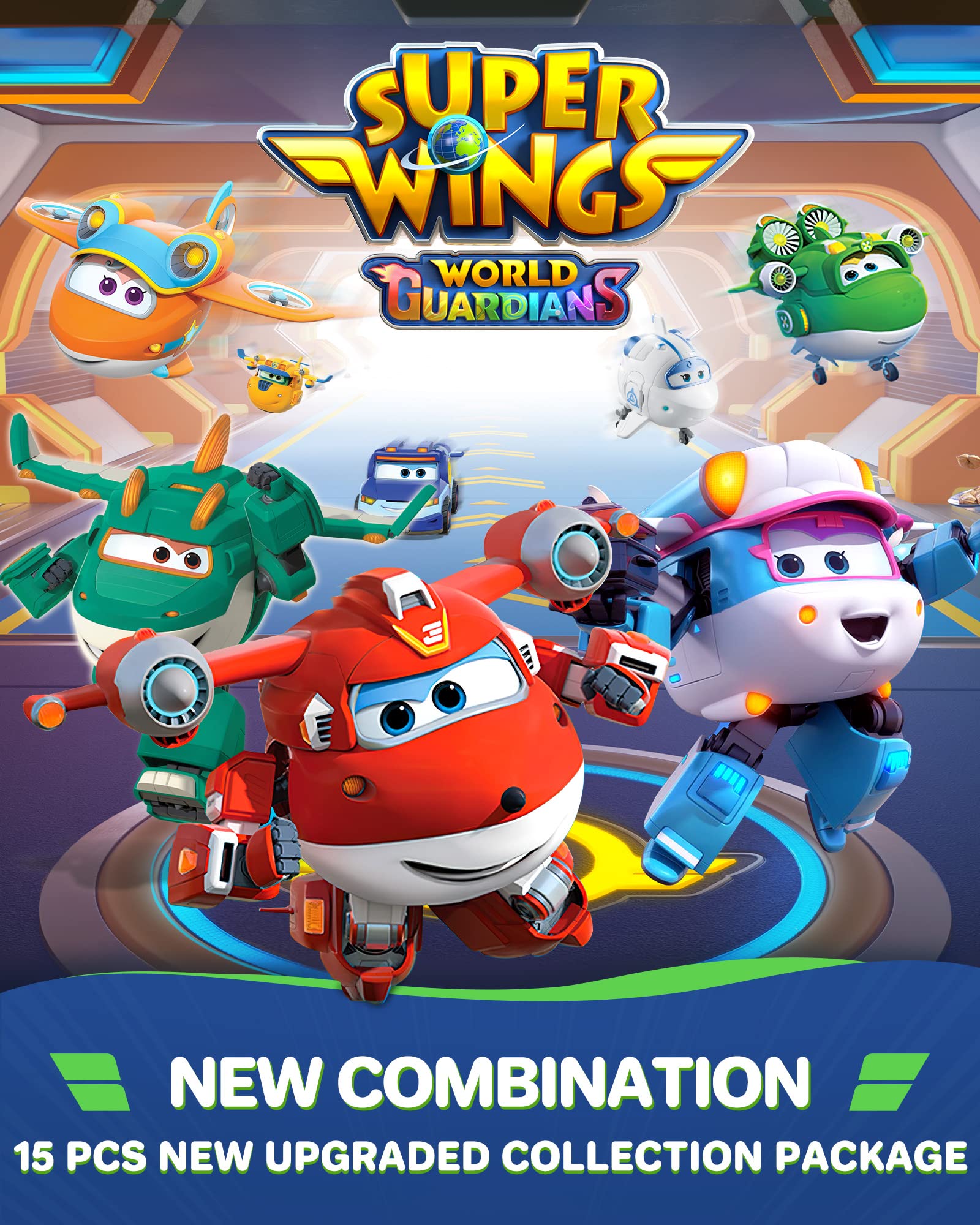 Foto 2 | Paquete De 15 Unidades Toy Super Wings Transformer Con Ruedas Móviles Reales - Venta Internacional.