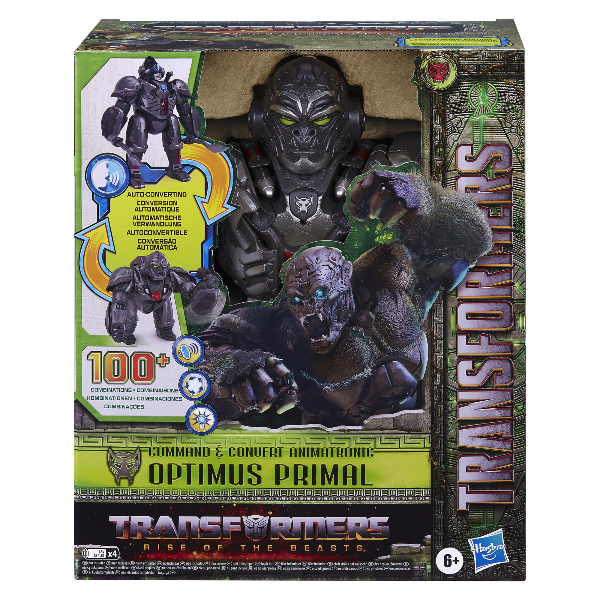 Foto 3 pulgar | Toy Transformers Rise Of The Beasts Command & Convert Optimus Primal De 12,5 Pulgadas - Venta Internacional.