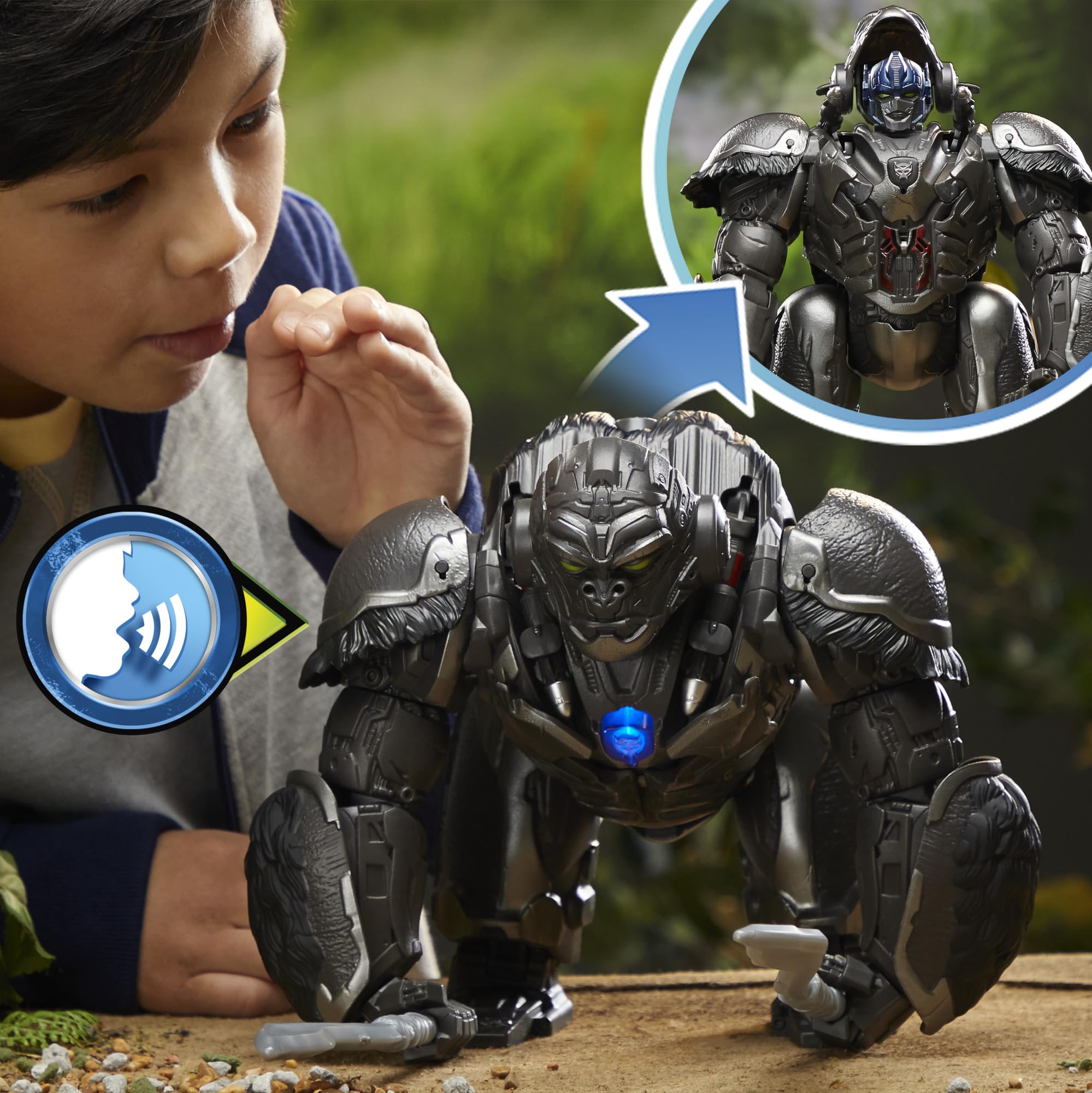 Foto 4 pulgar | Toy Transformers Rise Of The Beasts Command & Convert Optimus Primal De 12,5 Pulgadas - Venta Internacional.