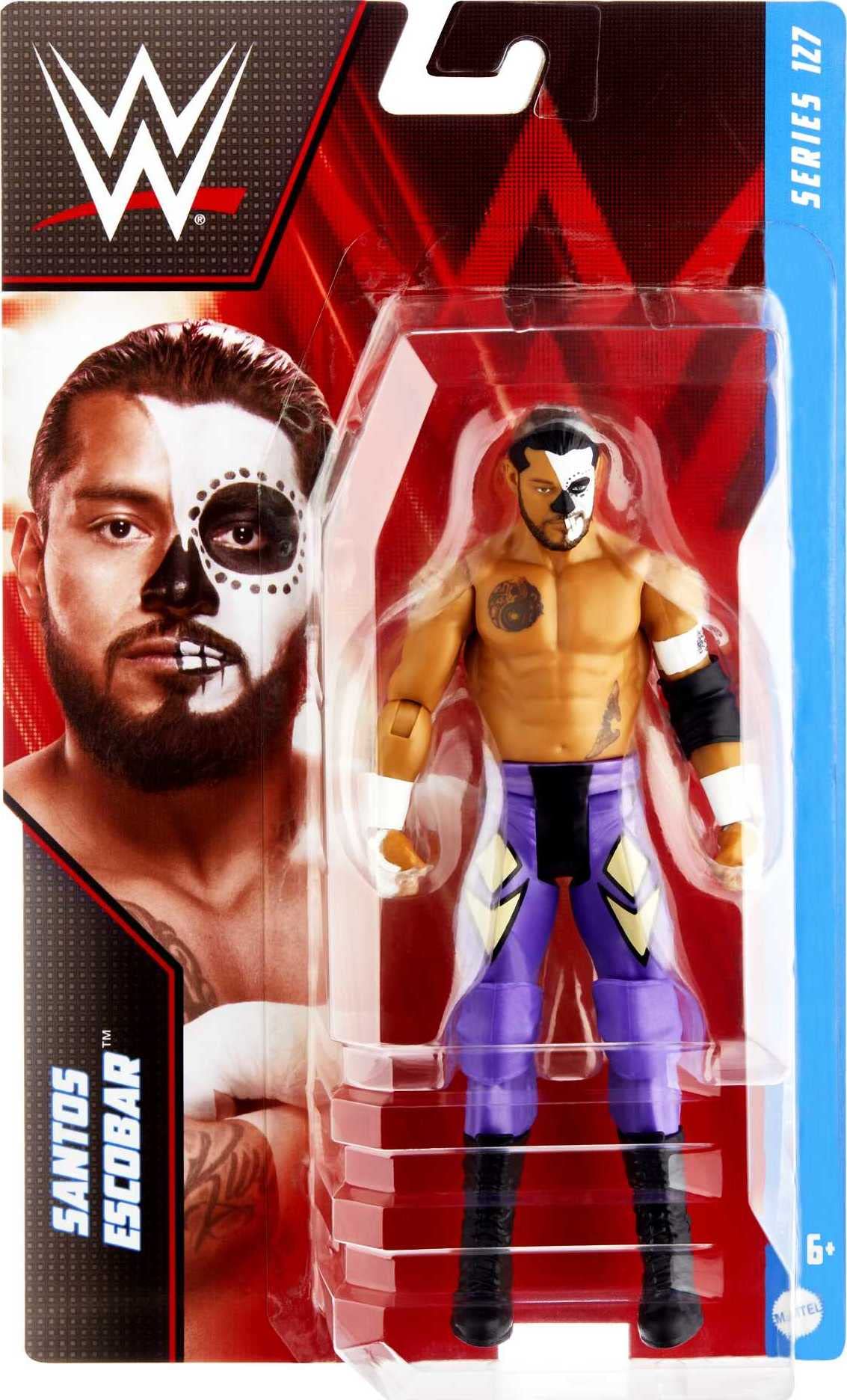 Foto 6 pulgar | Figura De Acción Wwe Basic Santos Escobar De 15 Cm Para Más De 6 Años - Venta Internacional.