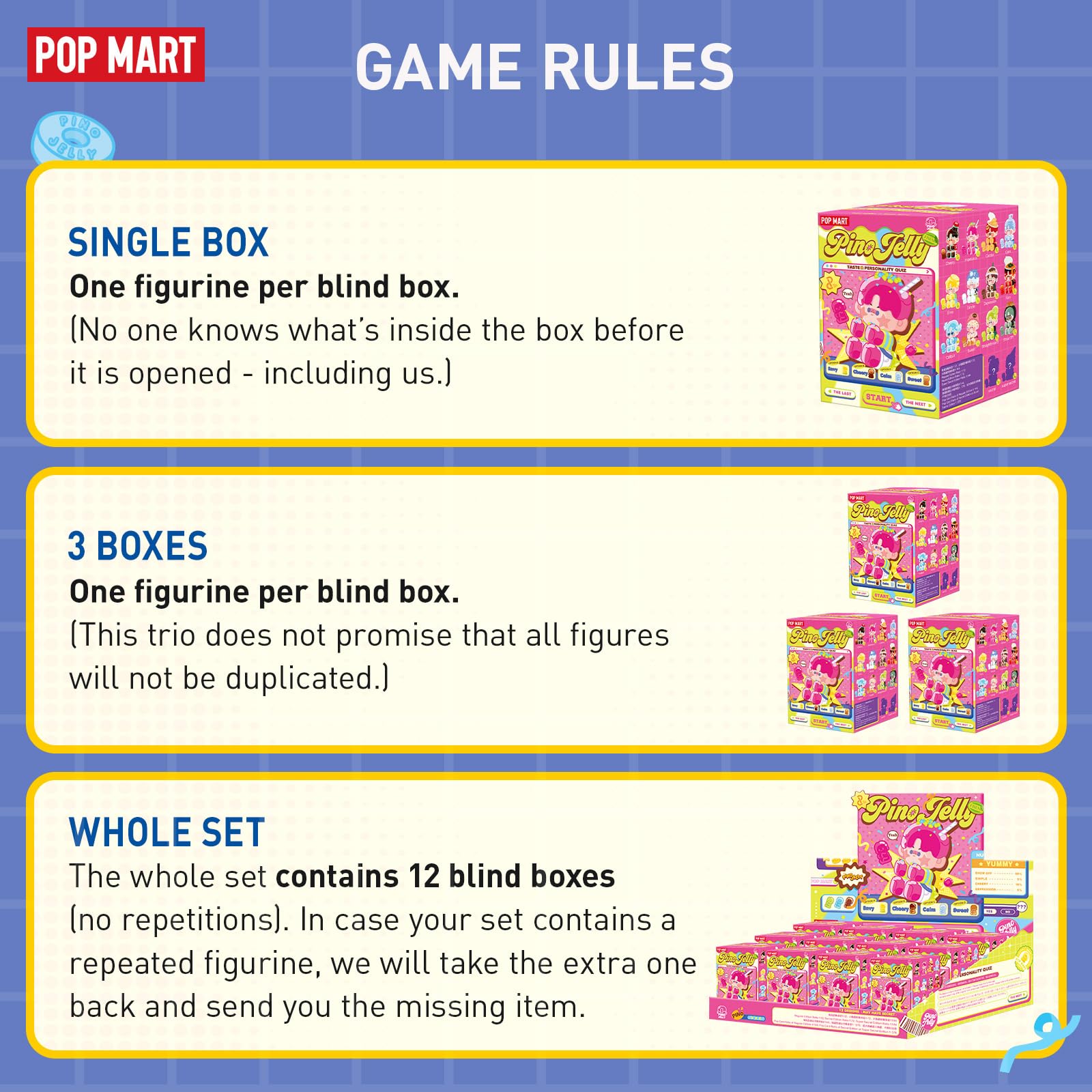 Foto 2 | Blind Box Figures Pop Mart Pino Jelly Taste & Personality - Venta Internacional.