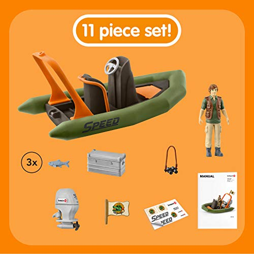 Foto 3 pulgar | Bote Ligero Playset Schleich Wild Life Adventure Con Ranger 1 - Venta Internacional.