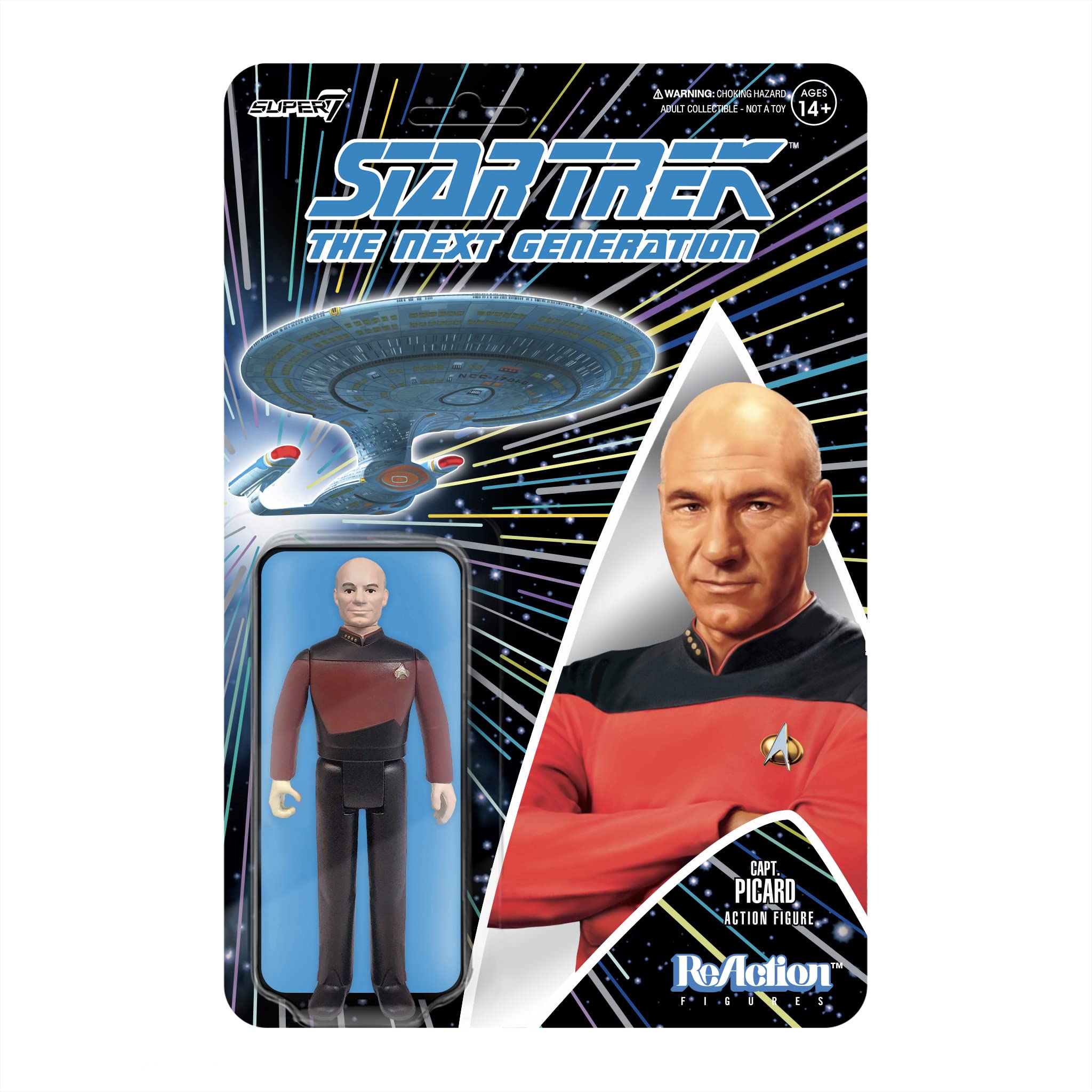 Figura de Acción Super7 Star Trek Captain Picard de 9.5 cm con ACC - Venta Internacional