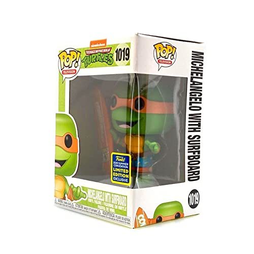 Foto 4 pulgar | ¡Funko Pop! Television Pop Tmnt Michelangelo con Tabla de Surf #10 - Venta Internacional