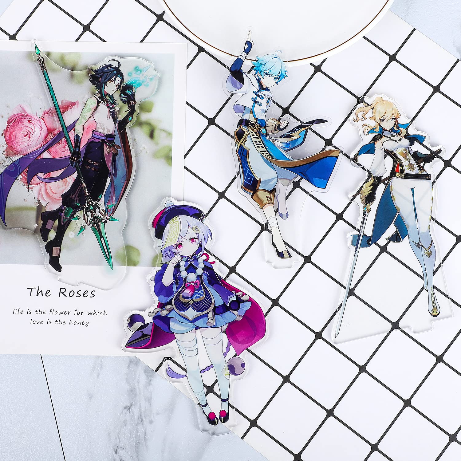 Foto 6 | Figura De Soporte De Acrílico Rainteam Genshin Impact Characters - Venta Internacional.