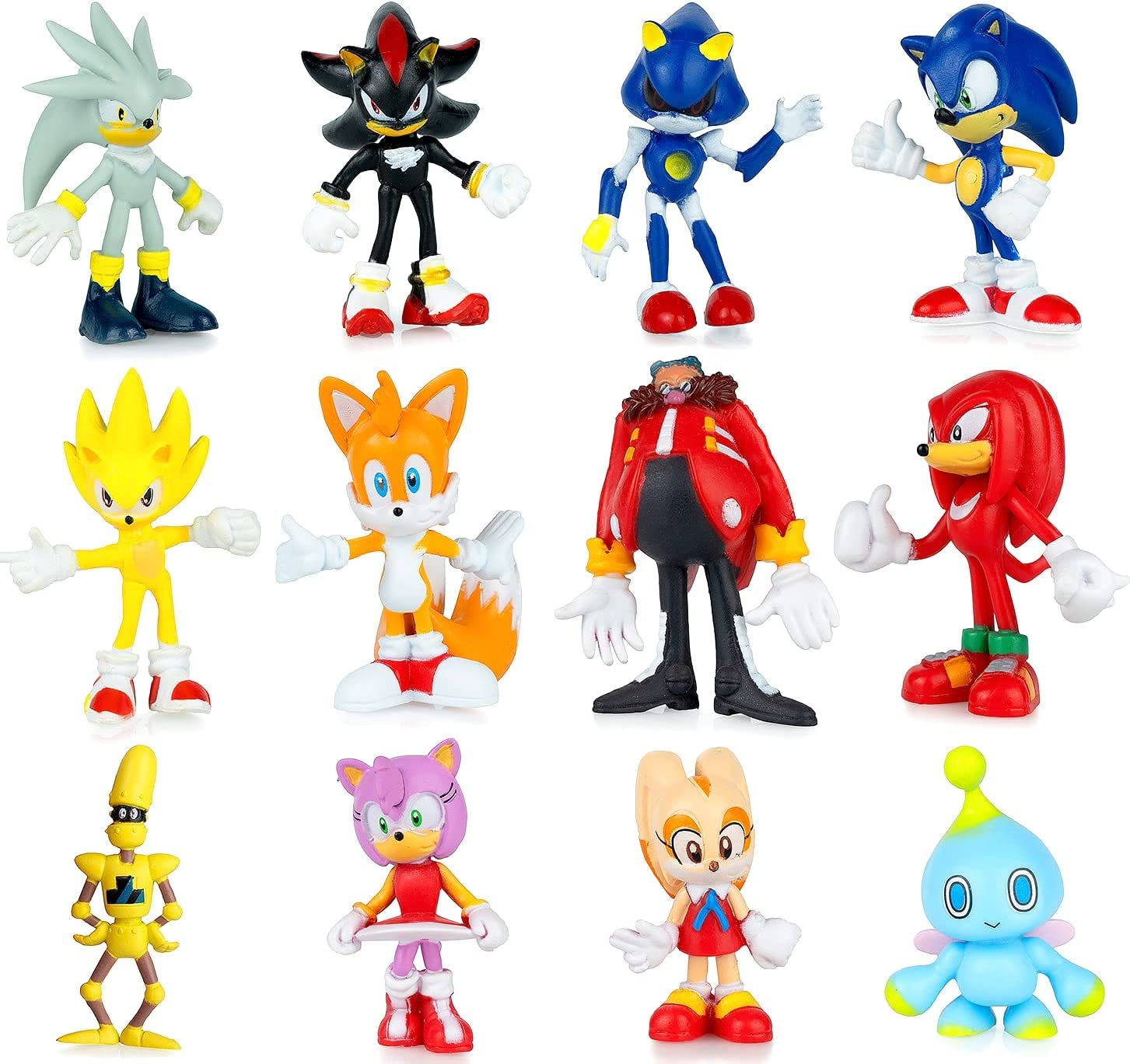 Figuras De Acción Naiuoi Sonic The Hedgehog, Paquete De 6 Cm De Altura - Venta Internacional.