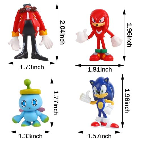Foto 3 pulgar | Figuras De Acción Naiuoi Sonic The Hedgehog, Paquete De 6 Cm De Altura - Venta Internacional.
