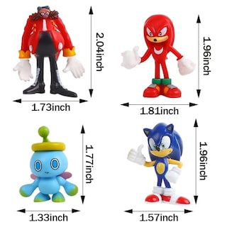 Foto 2 | Figuras De Acción Naiuoi Sonic The Hedgehog, Paquete De 6 Cm De Altura - Venta Internacional.
