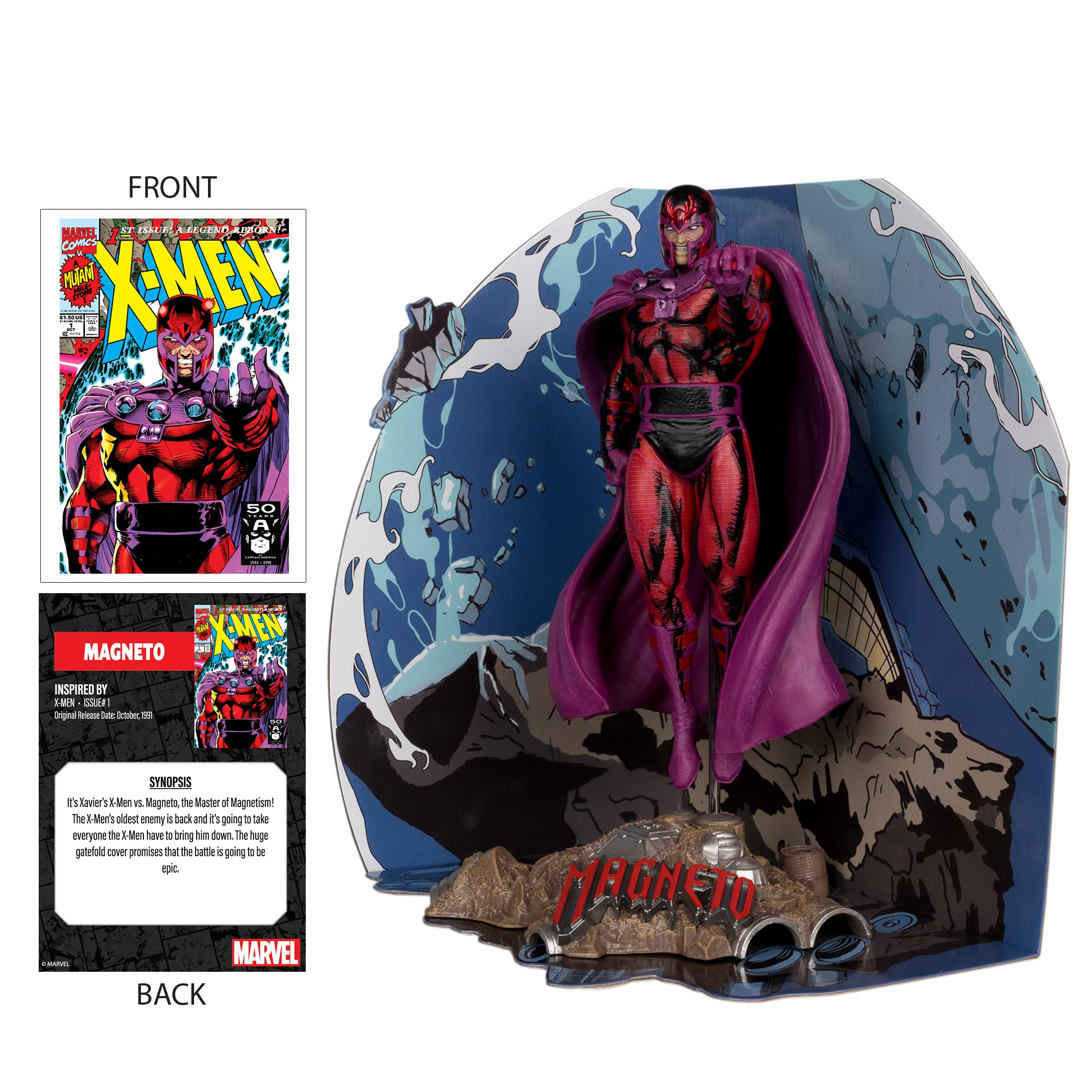 Foto 3 pulgar | Juguetes Mcfarlane Coleccionables Marvel Magneto A Escala 1:10 Con Escena - Venta Internacional.